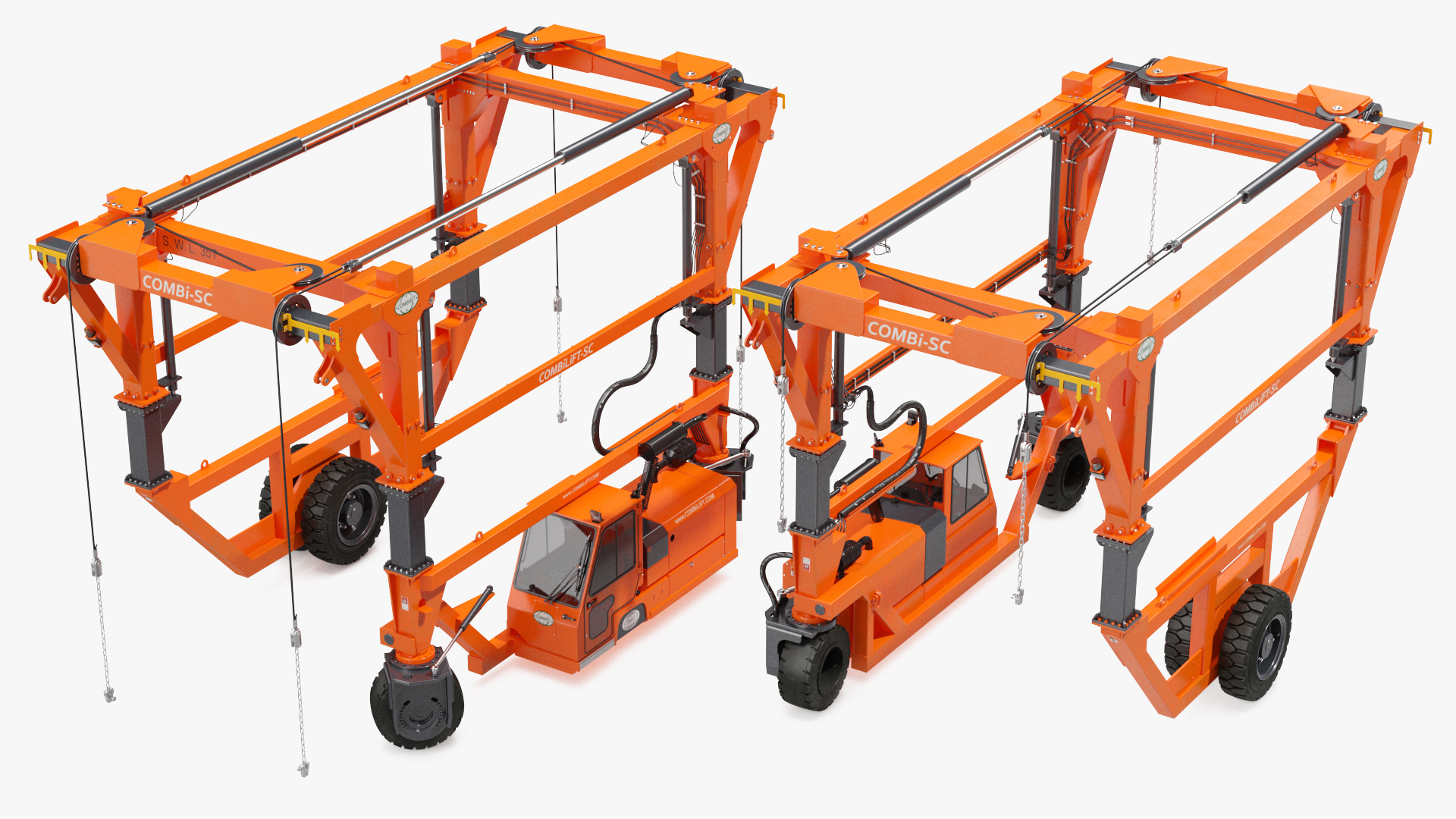3D Combi-SC Straddle Carrier Clean Rigged model