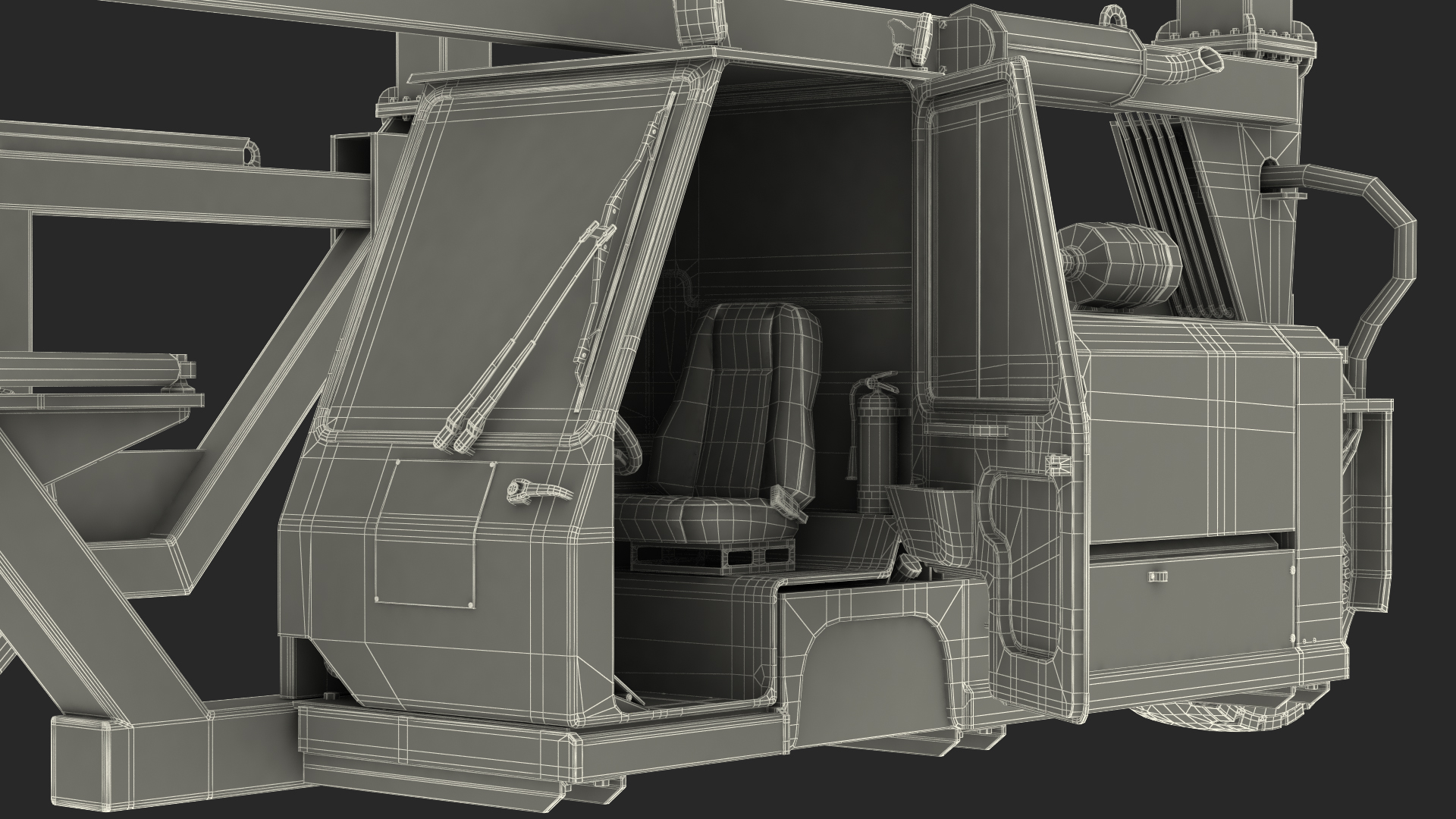 3D Combi-SC Straddle Carrier Clean Rigged model