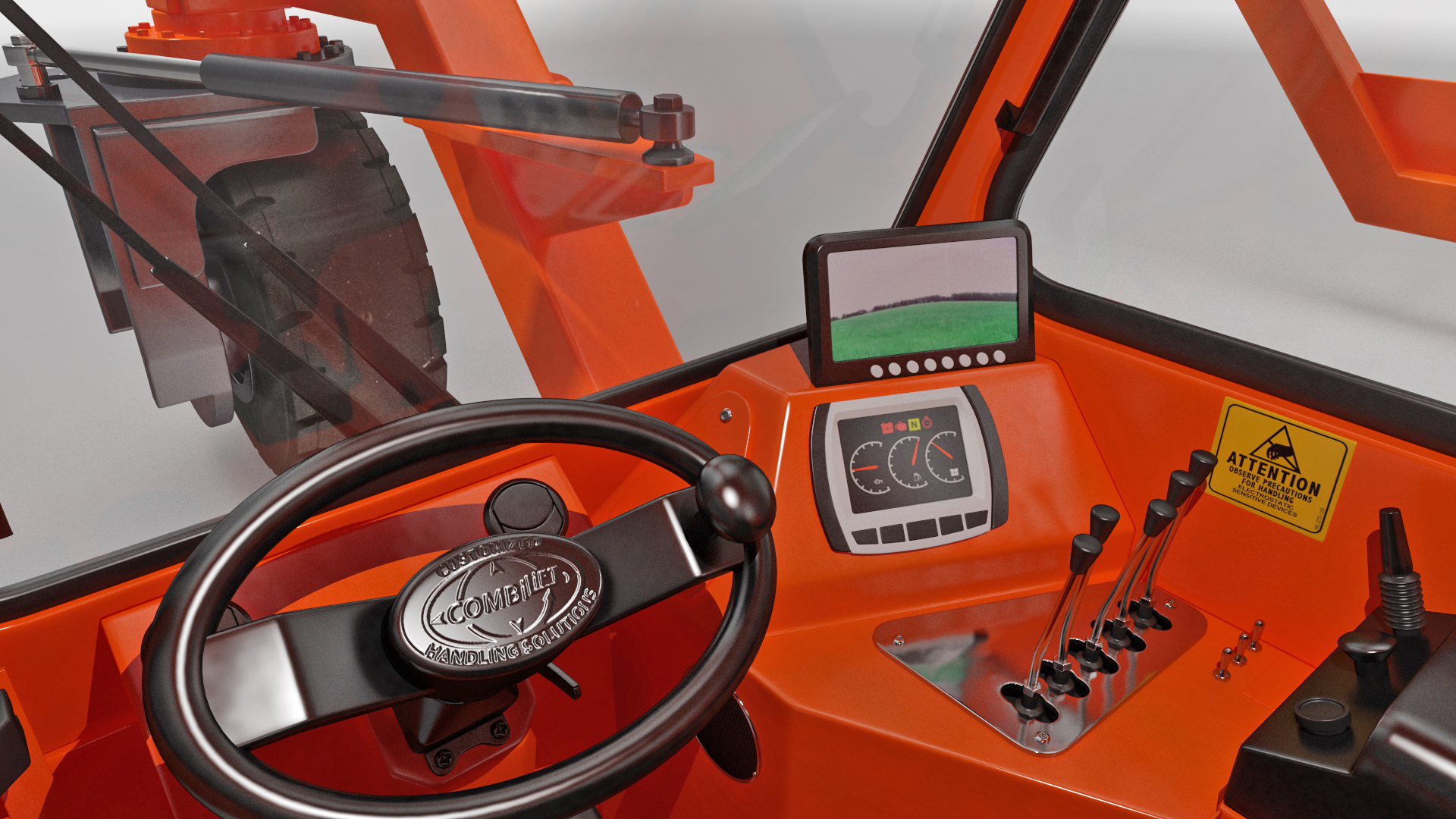 3D Combi-SC Straddle Carrier Clean Rigged model