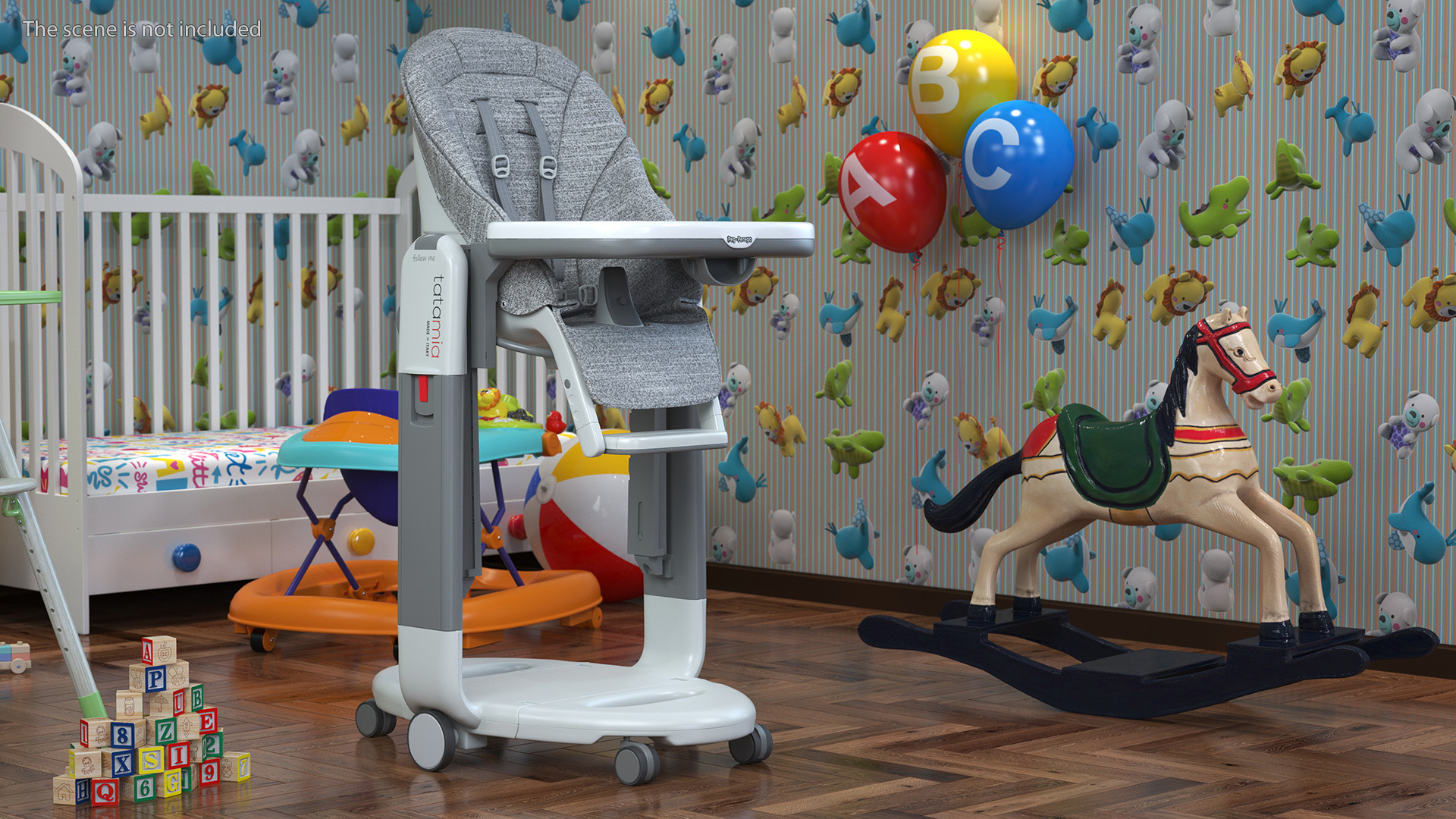 3D Peg Perego High Chair Tatamia Vertical Grey model