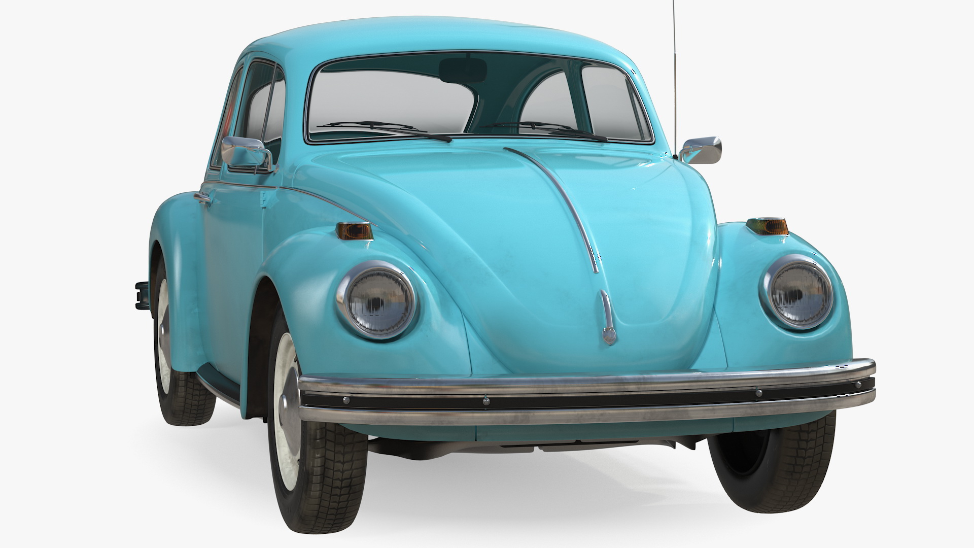 3D Volkswagen Beetle 1966 Simple Interior Blue model