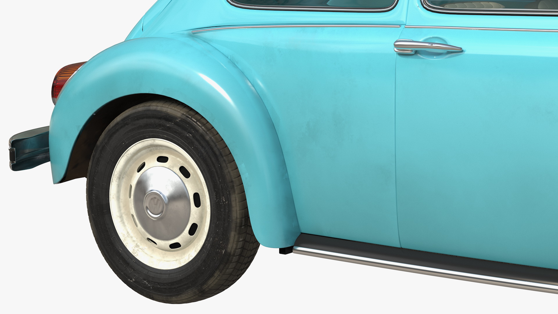 3D Volkswagen Beetle 1966 Simple Interior Blue model