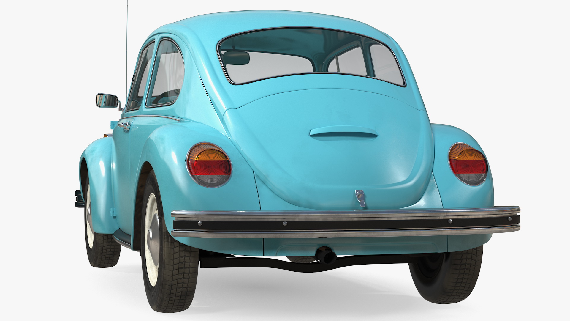 3D Volkswagen Beetle 1966 Simple Interior Blue model
