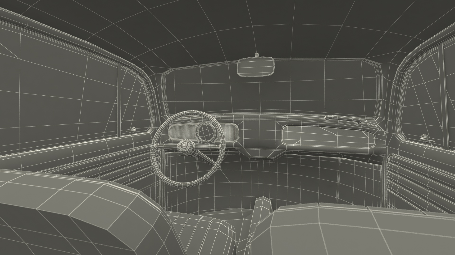 3D Volkswagen Beetle 1966 Simple Interior Blue model