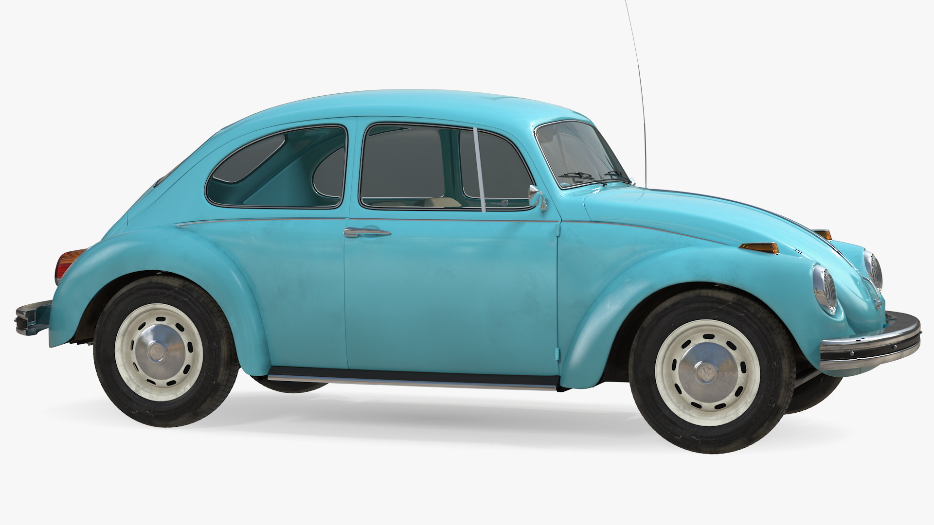 3D Volkswagen Beetle 1966 Simple Interior Blue model
