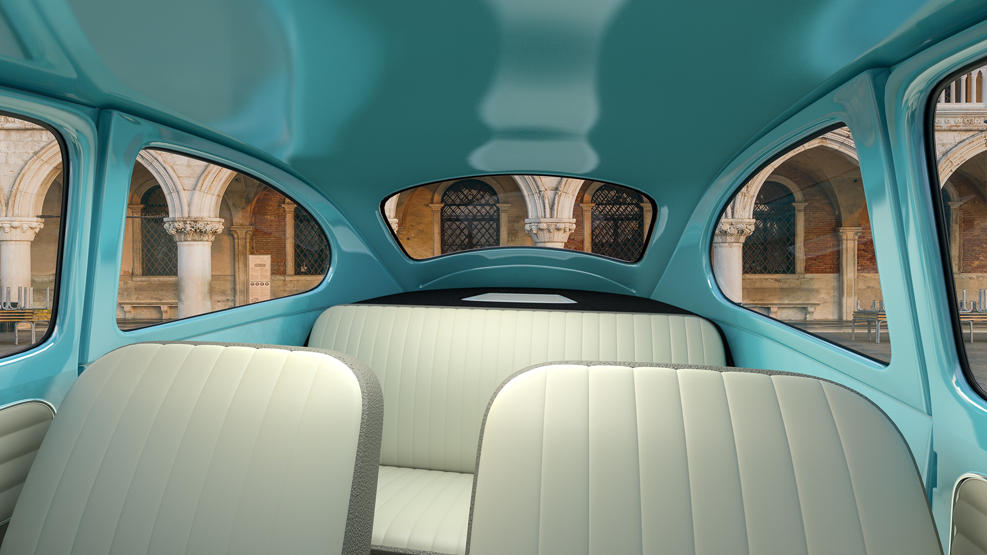 3D Volkswagen Beetle 1966 Simple Interior Blue model