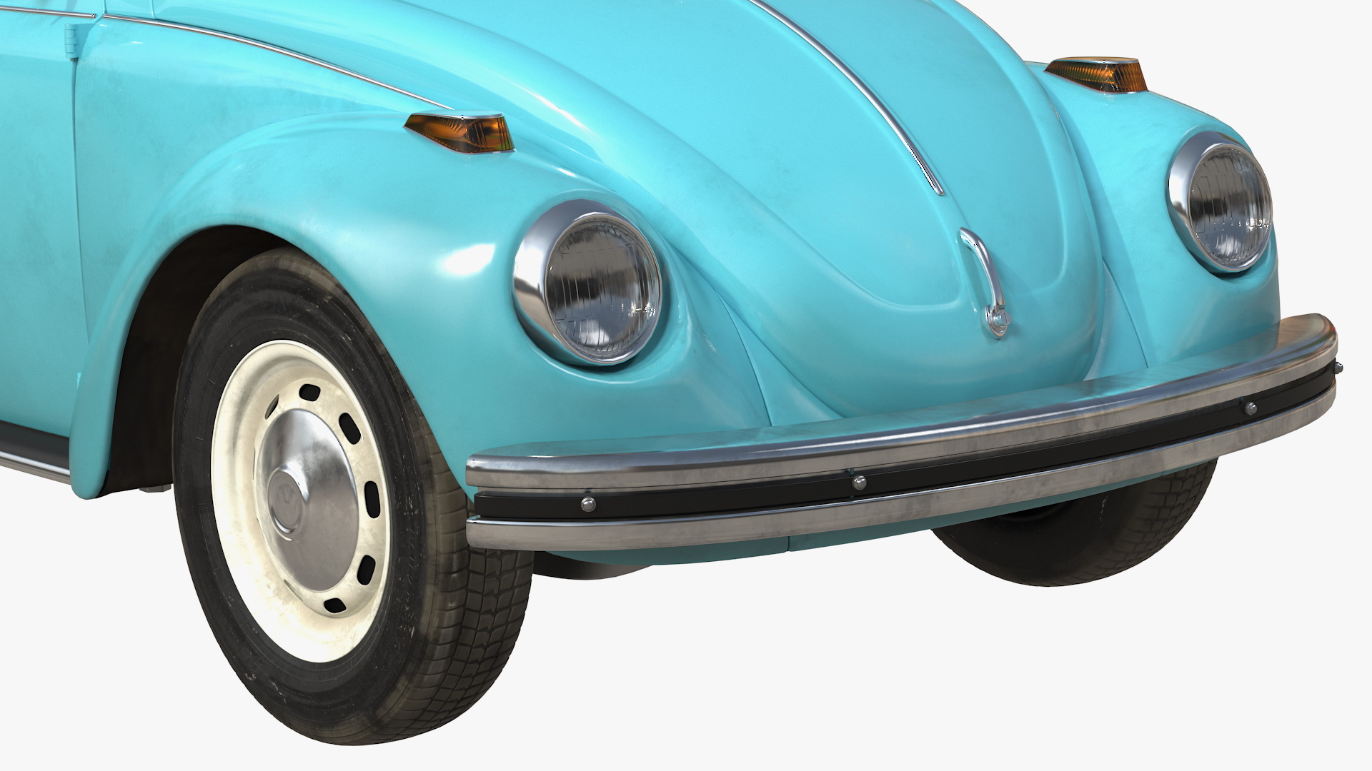 3D Volkswagen Beetle 1966 Simple Interior Blue model