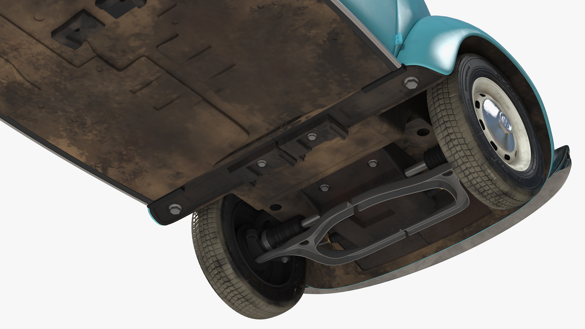3D Volkswagen Beetle 1966 Simple Interior Blue model
