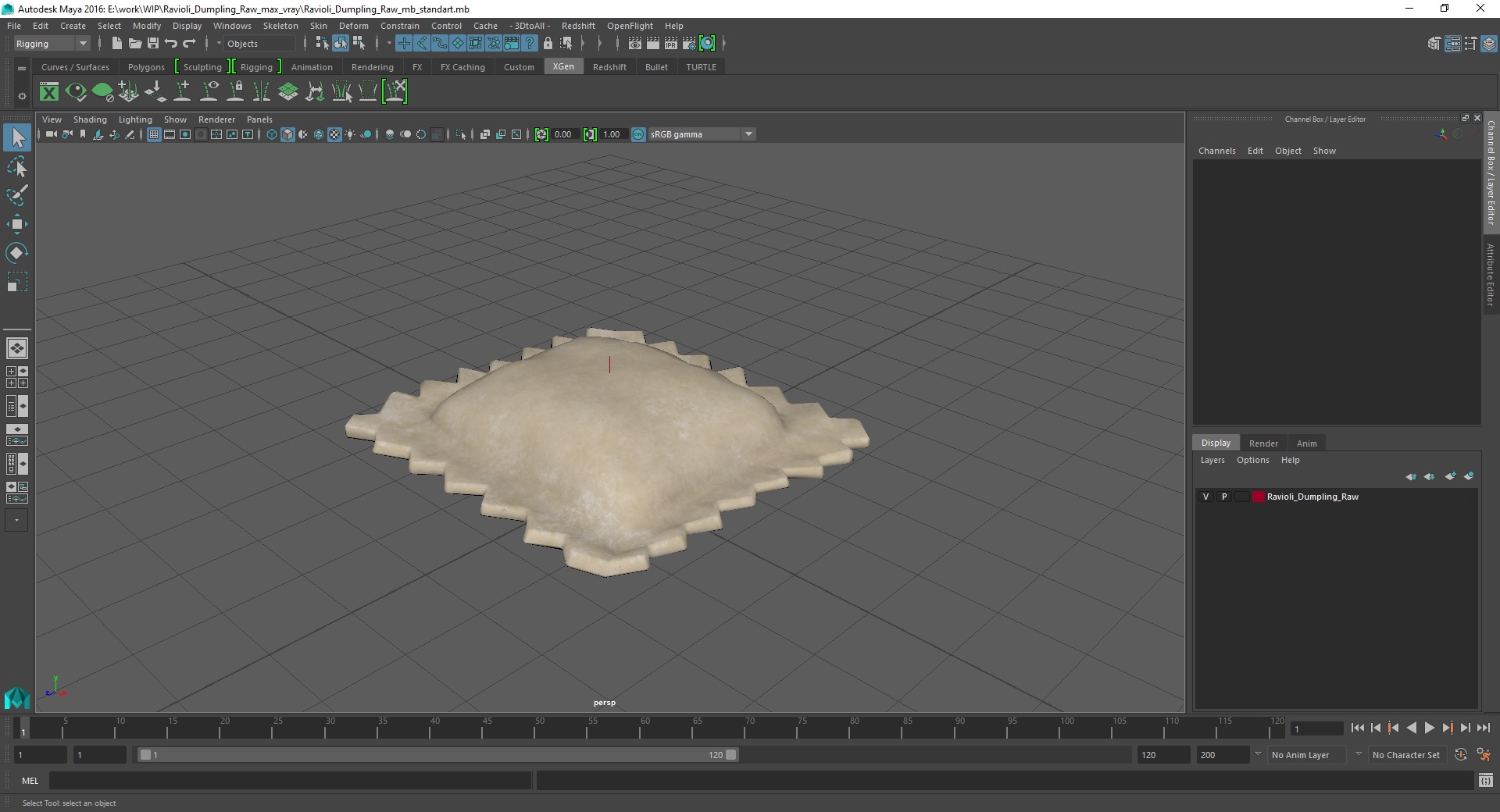 3D model Ravioli Dumpling Raw