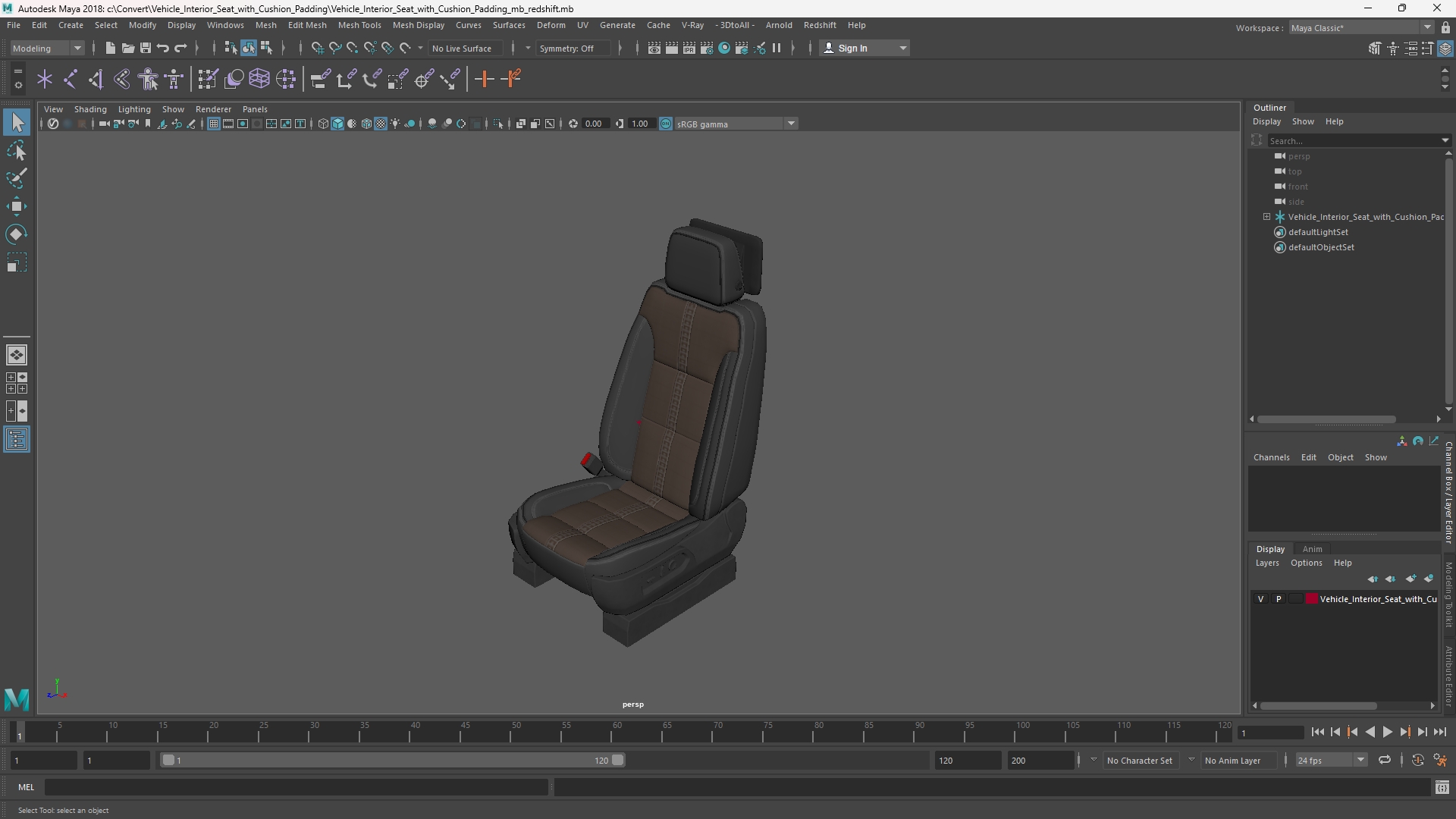 Vehicle Interior Seat with Cushion Padding - view 11
