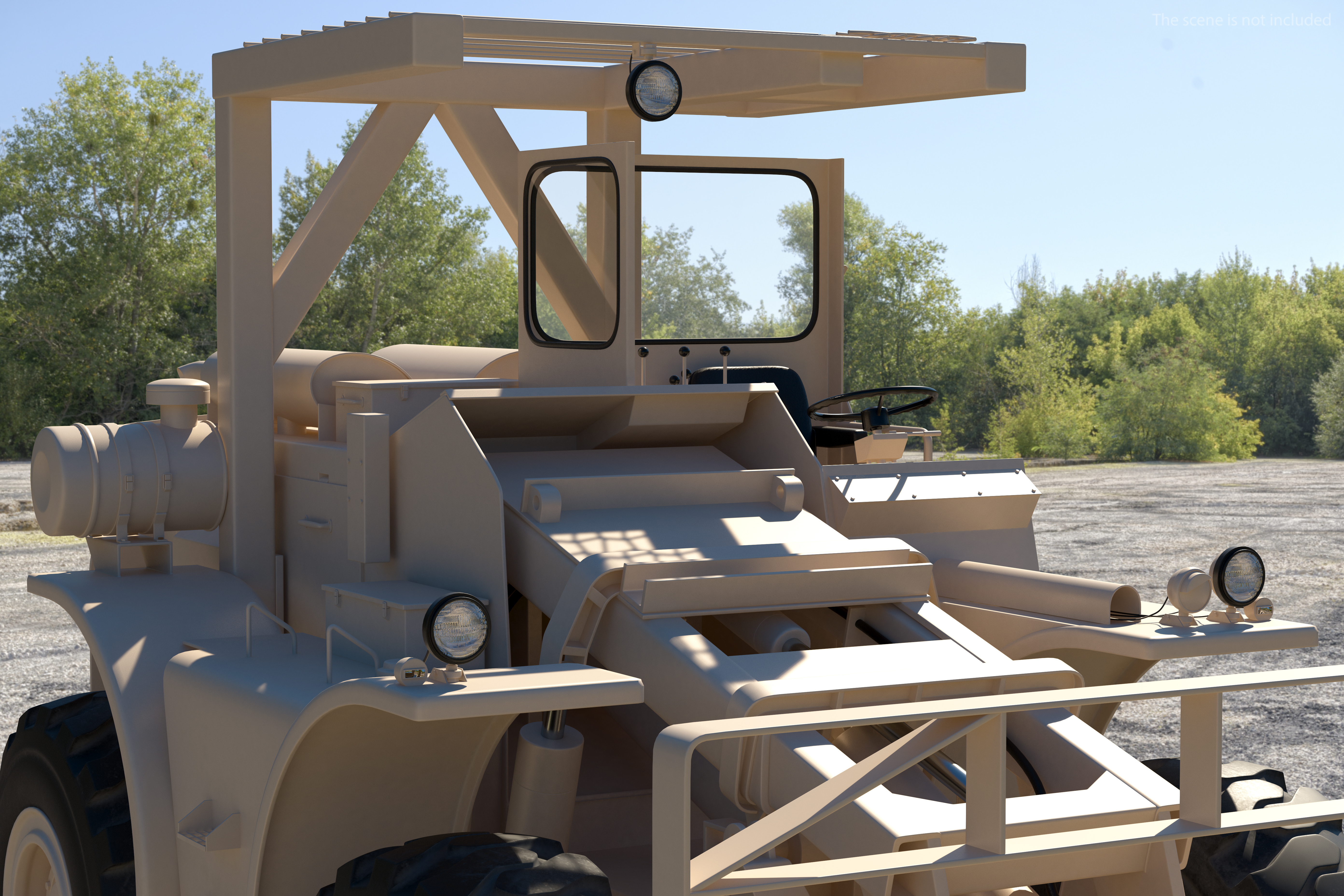 3D Pettibone Rough Terrain Military Forklift Sand