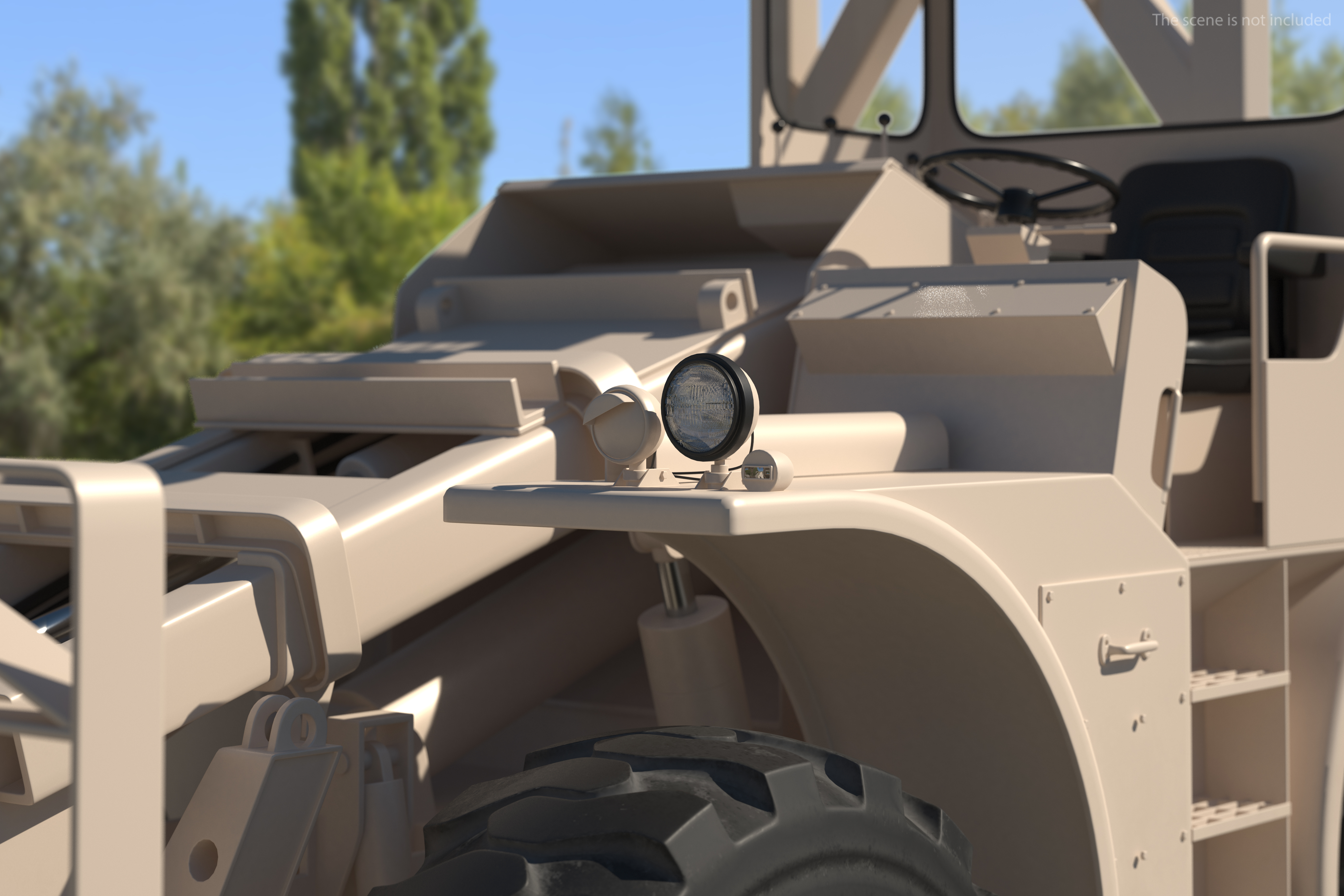 3D Pettibone Rough Terrain Military Forklift Sand