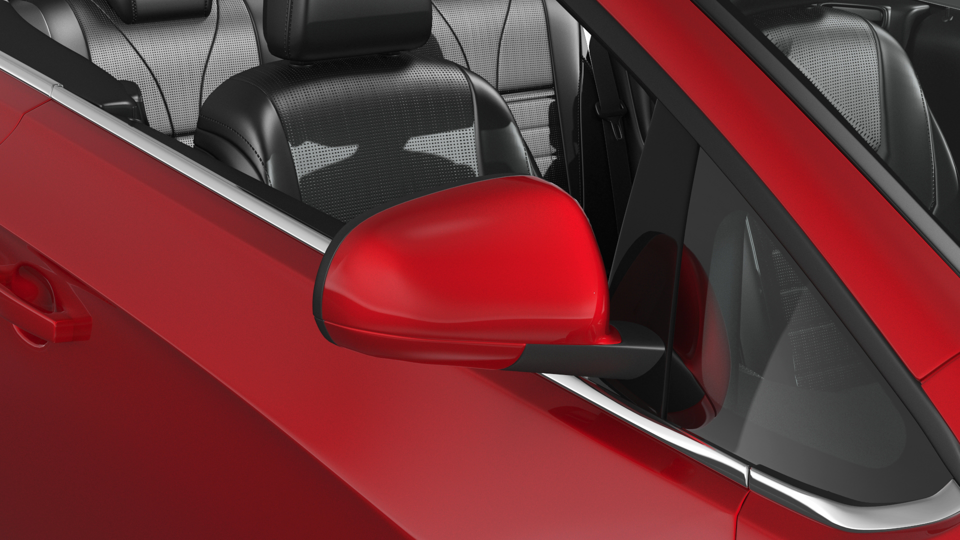 3D Buick Cascada Cabriolet Convertible Red Color Rigged for Cinema 4D