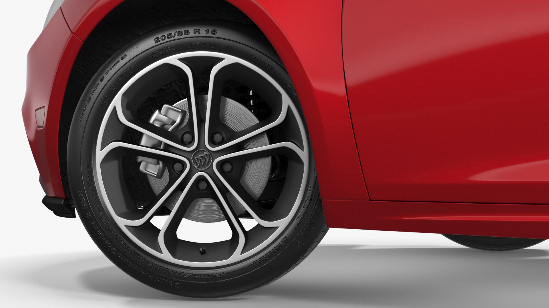 3D Buick Cascada Cabriolet Convertible Red Color Rigged for Cinema 4D