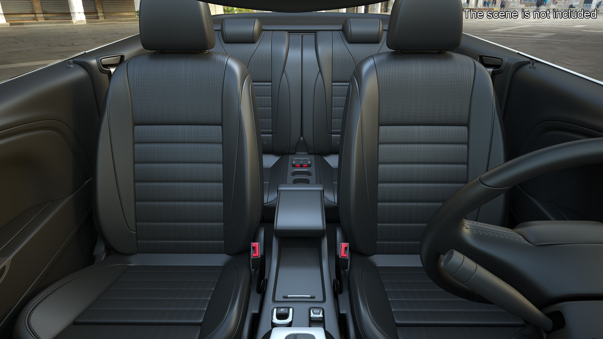 3D Buick Cascada Cabriolet Convertible Red Color Rigged for Cinema 4D