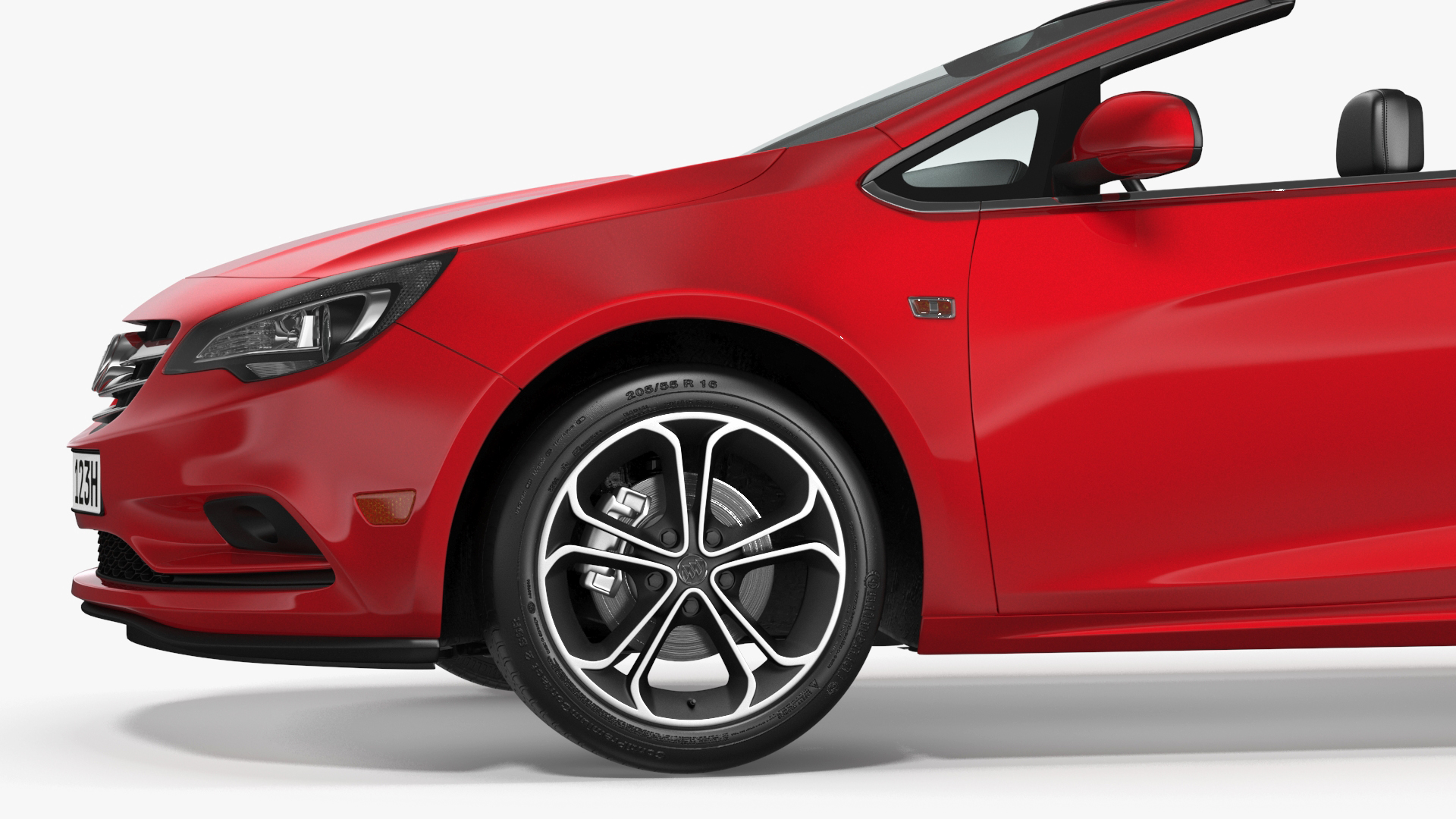 3D Buick Cascada Cabriolet Convertible Red Color Rigged for Cinema 4D