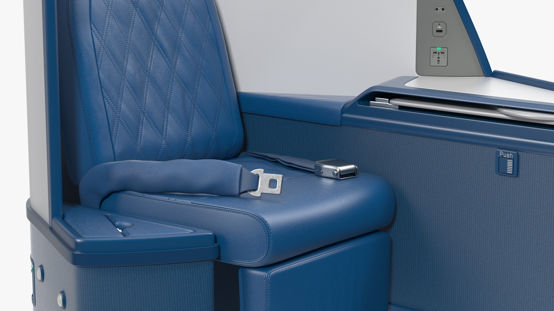 3D Airbus A330-300 Delta One Business Class Seats Side