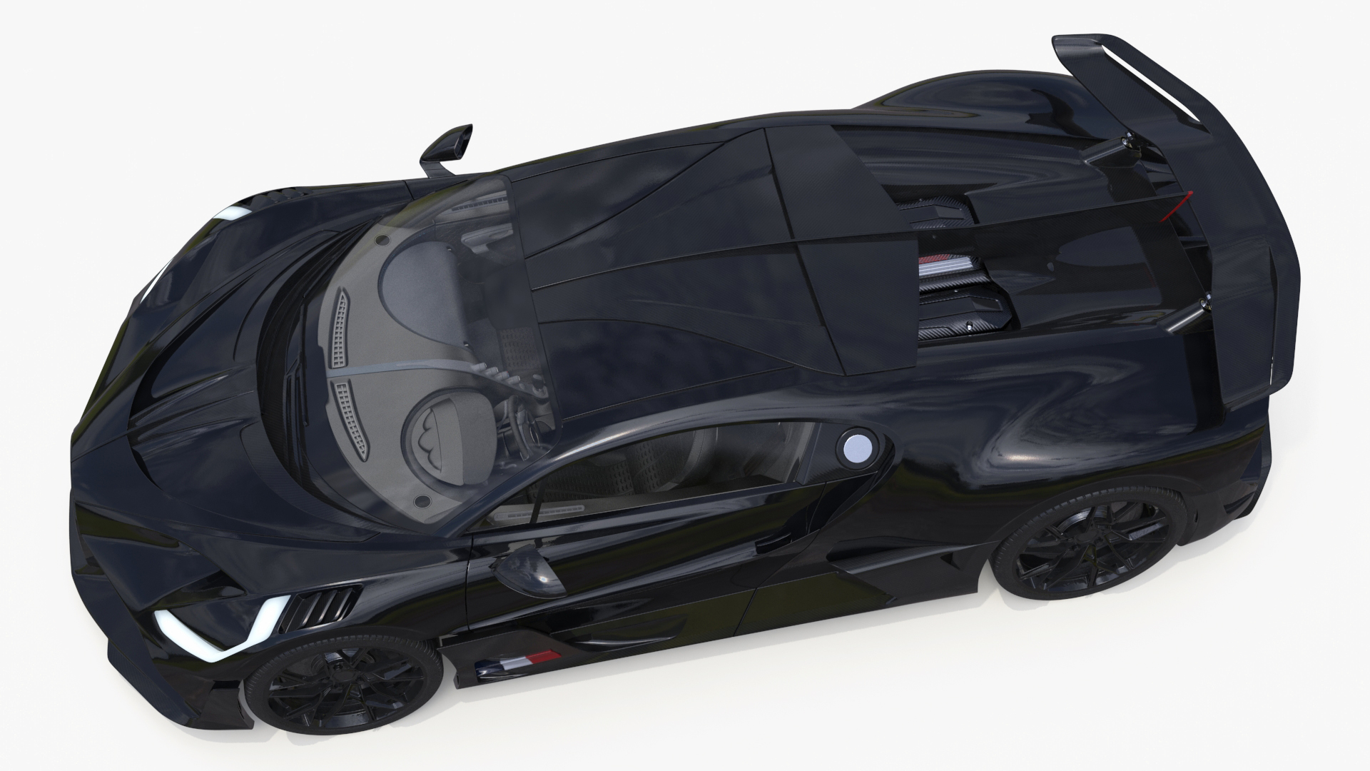 Sport Coupe Black Rigged 3D model