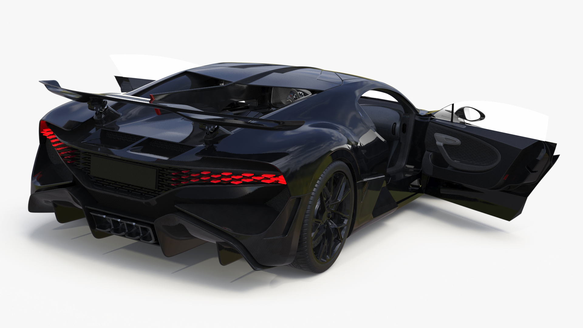 Sport Coupe Black Rigged 3D model