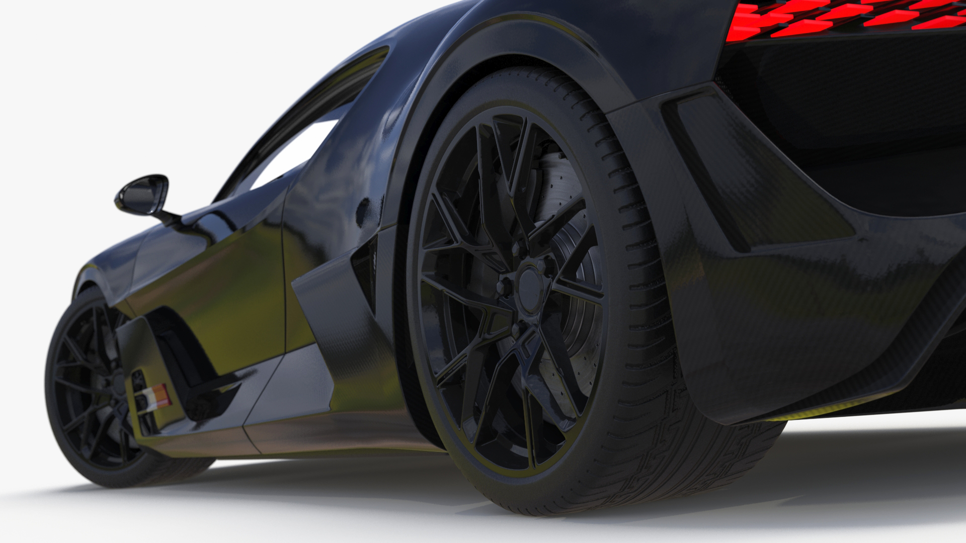 Sport Coupe Black Rigged 3D model