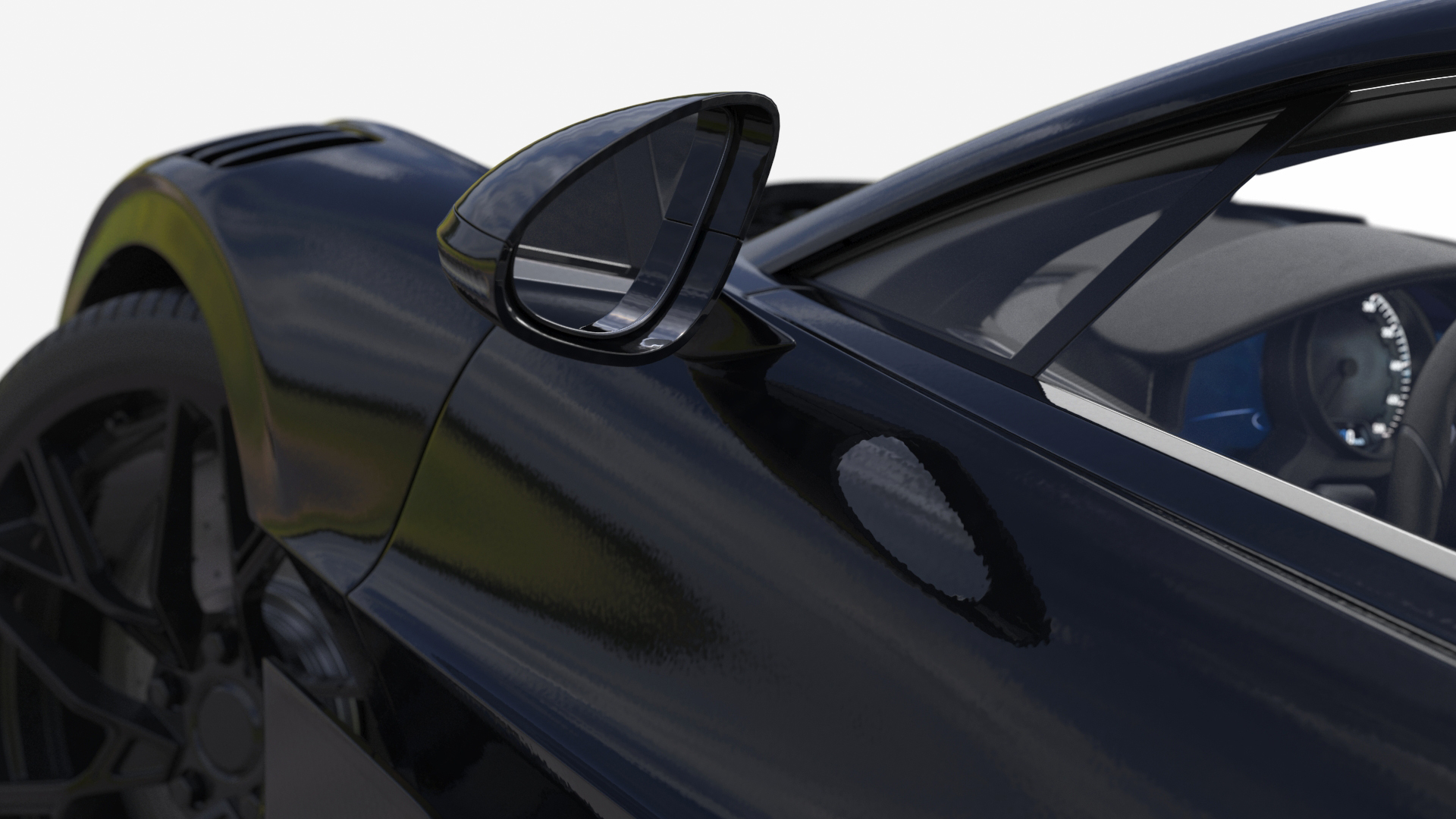 Sport Coupe Black Rigged 3D model