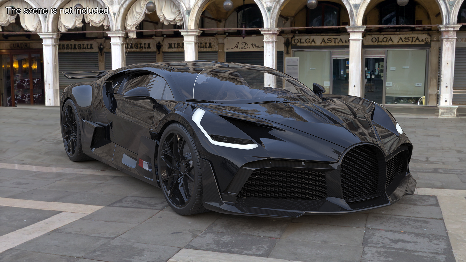 Sport Coupe Black Rigged 3D model