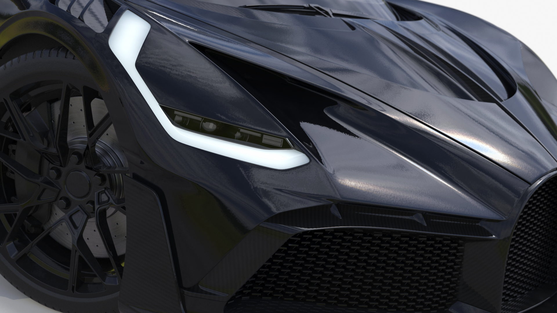 Sport Coupe Black Rigged 3D model