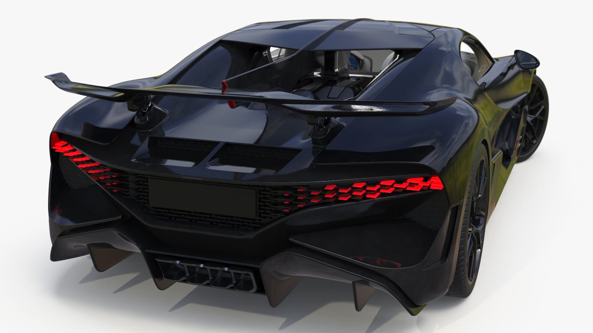 Sport Coupe Black Rigged 3D model