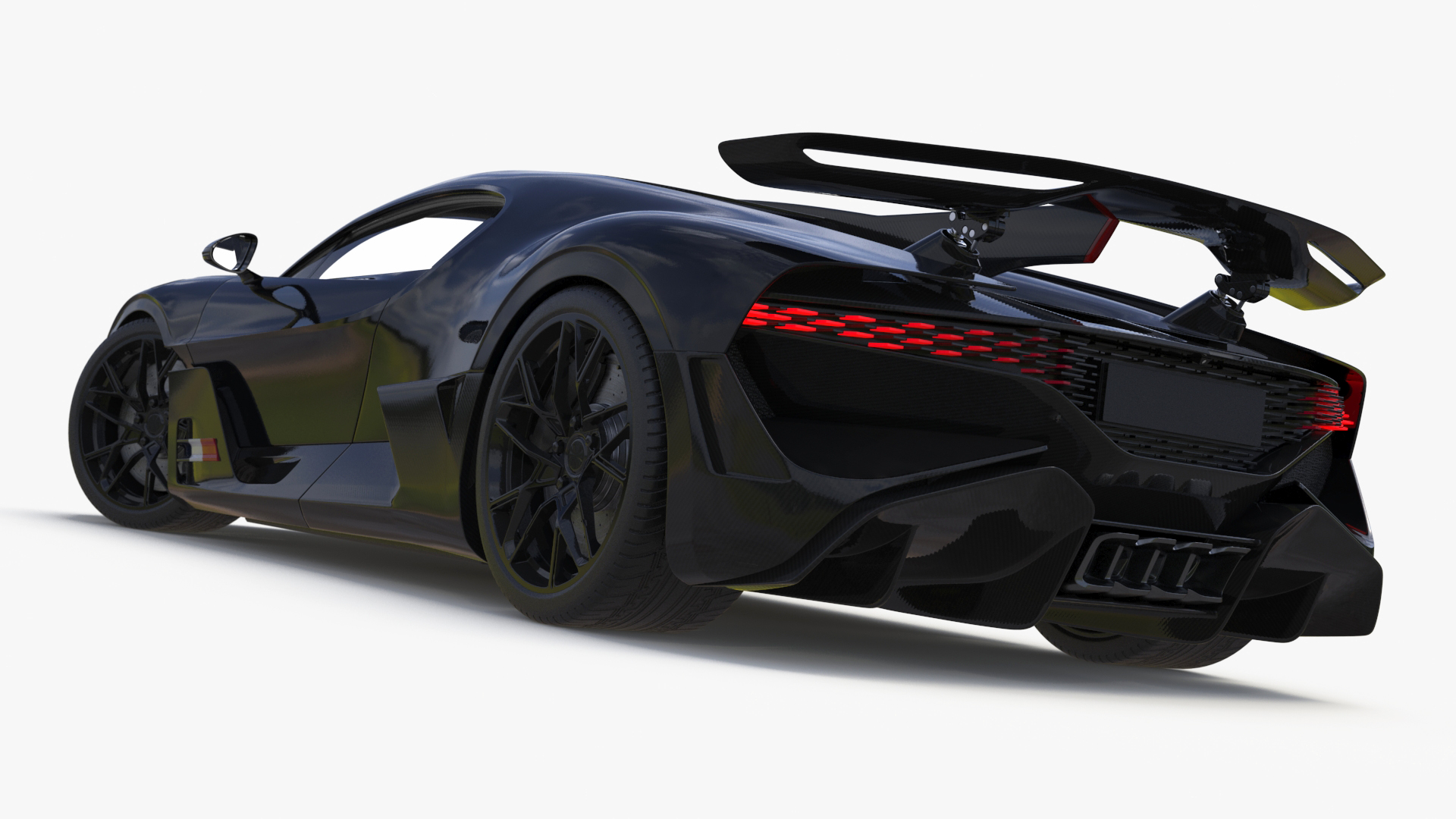 Sport Coupe Black Rigged 3D model
