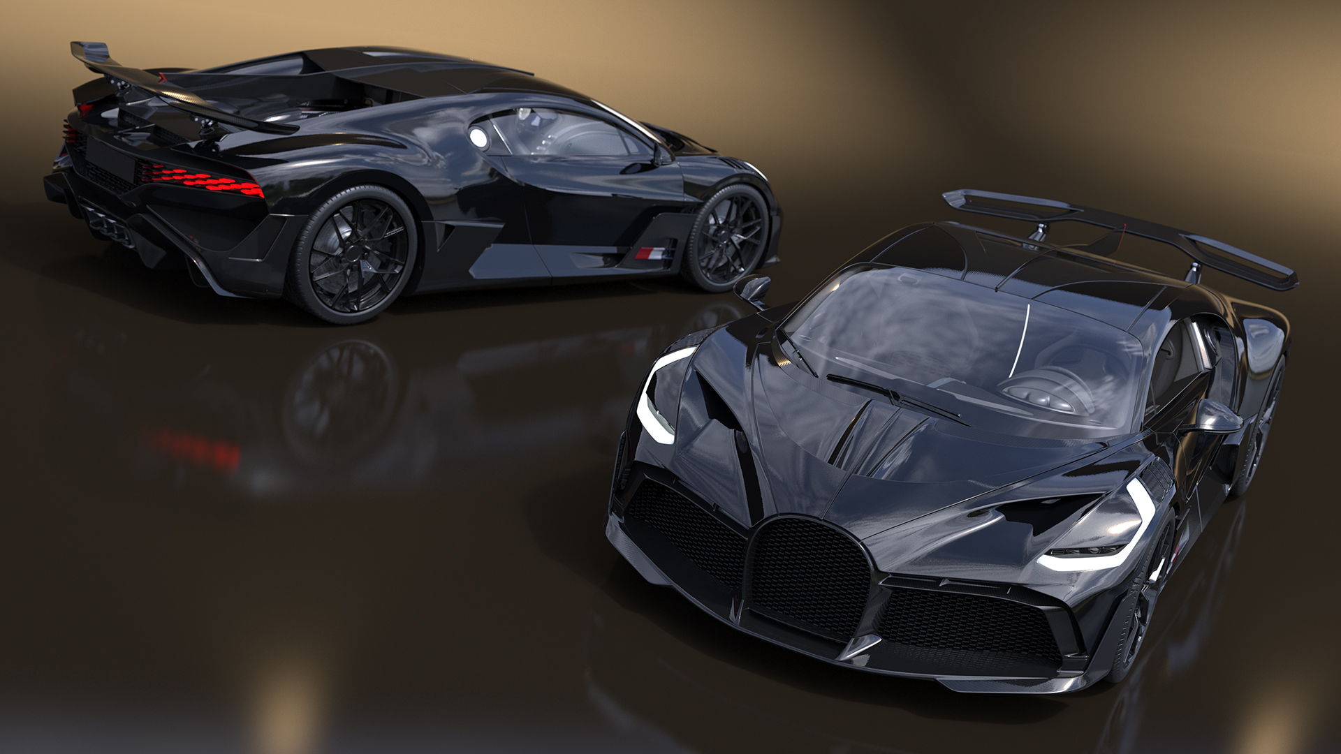 Sport Coupe Black Rigged 3D model