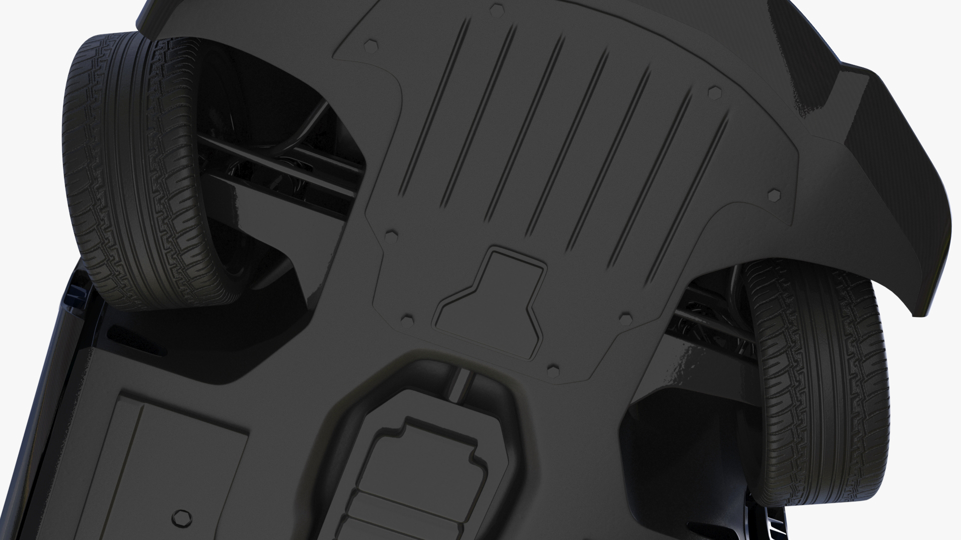 Sport Coupe Black Rigged 3D model