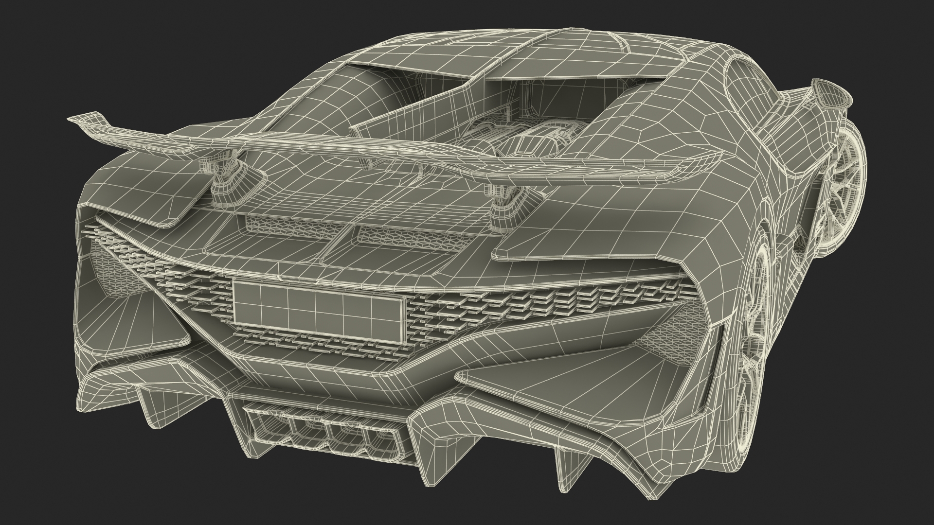 Sport Coupe Black Rigged 3D model