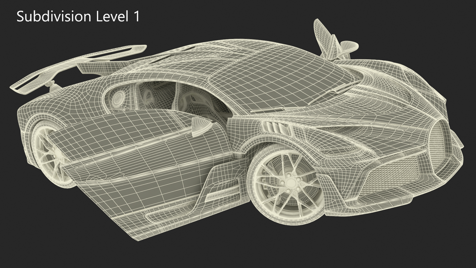 Sport Coupe Black Rigged 3D model