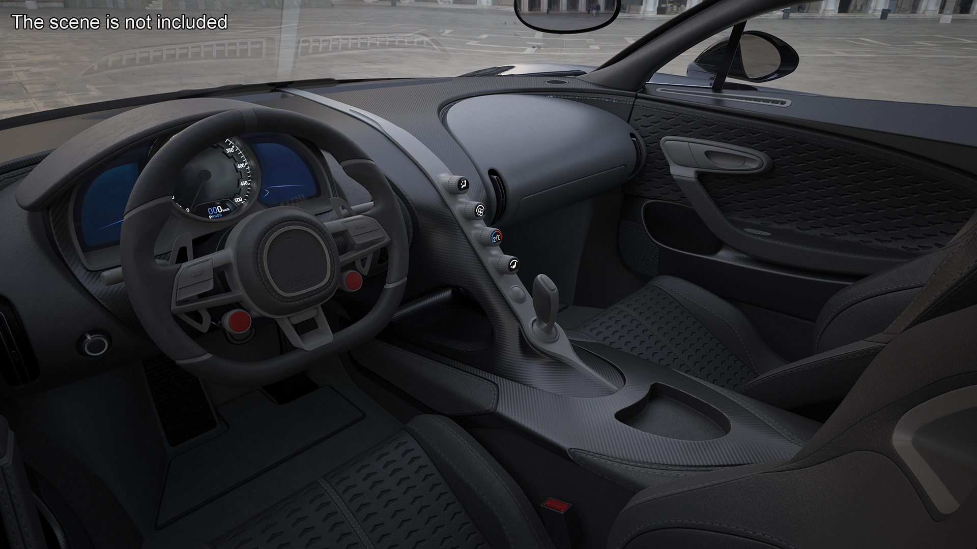 Sport Coupe Black Rigged 3D model