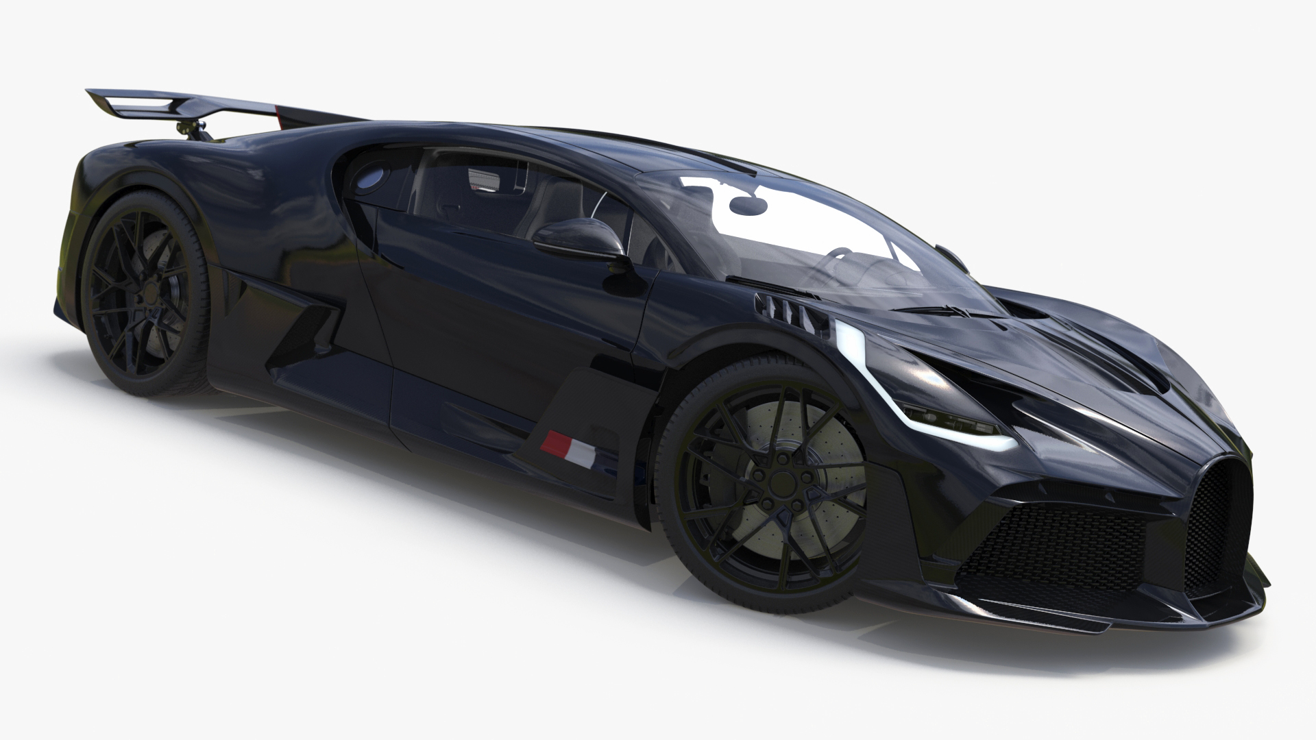 Sport Coupe Black Rigged 3D model