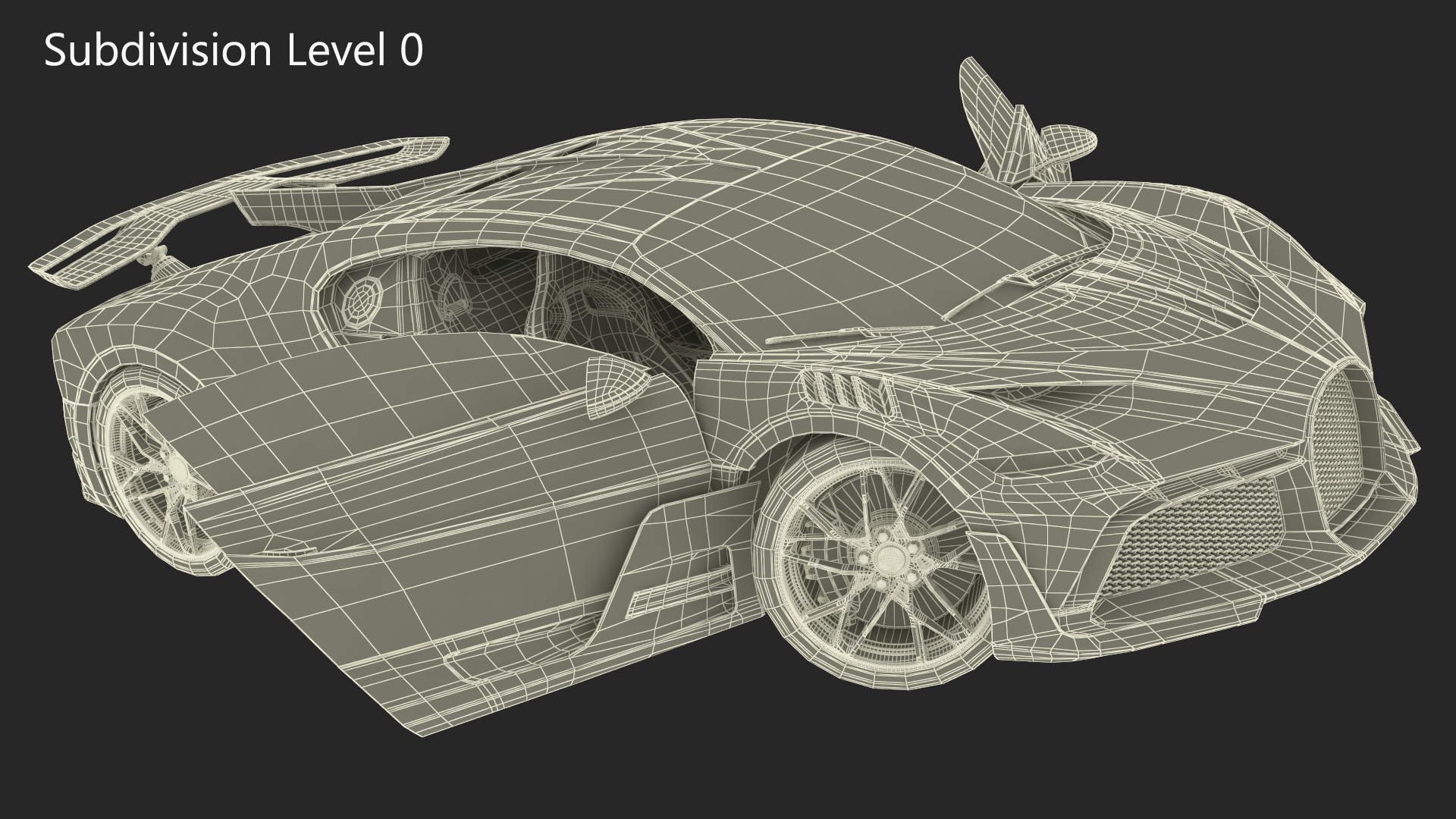 Sport Coupe Black Rigged 3D model