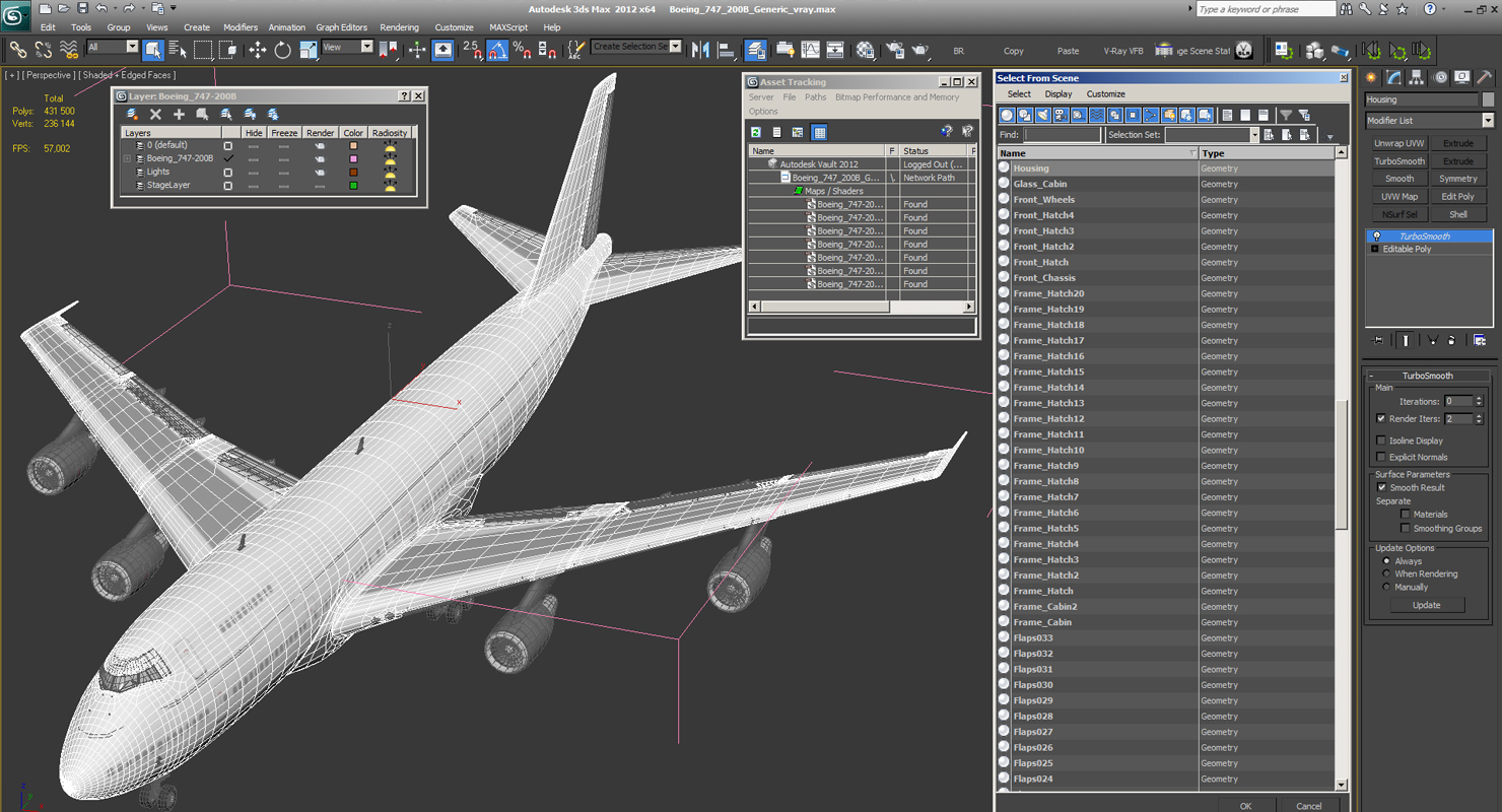 3D Boeing 747 200B Generic model