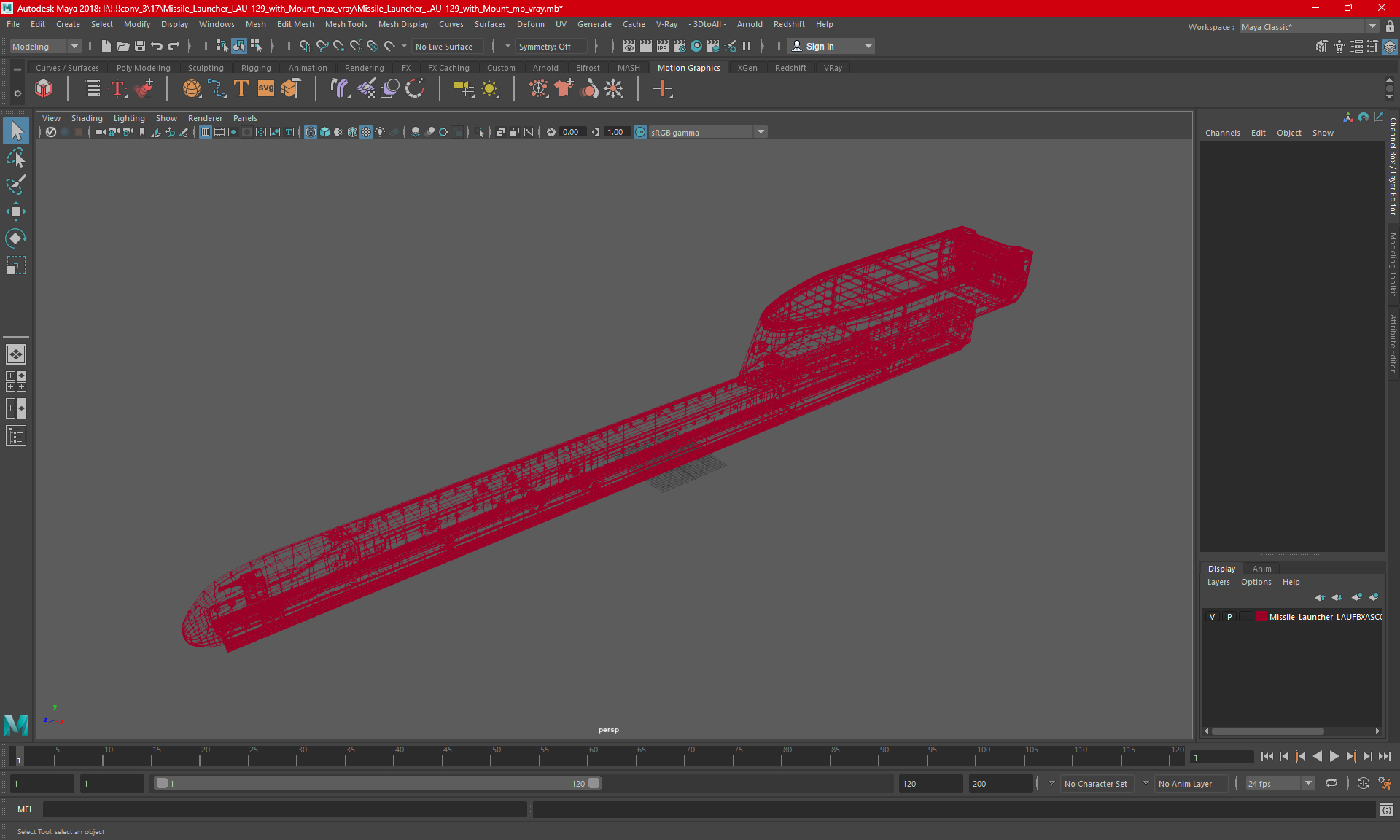 Missile Launcher with Mount 3D