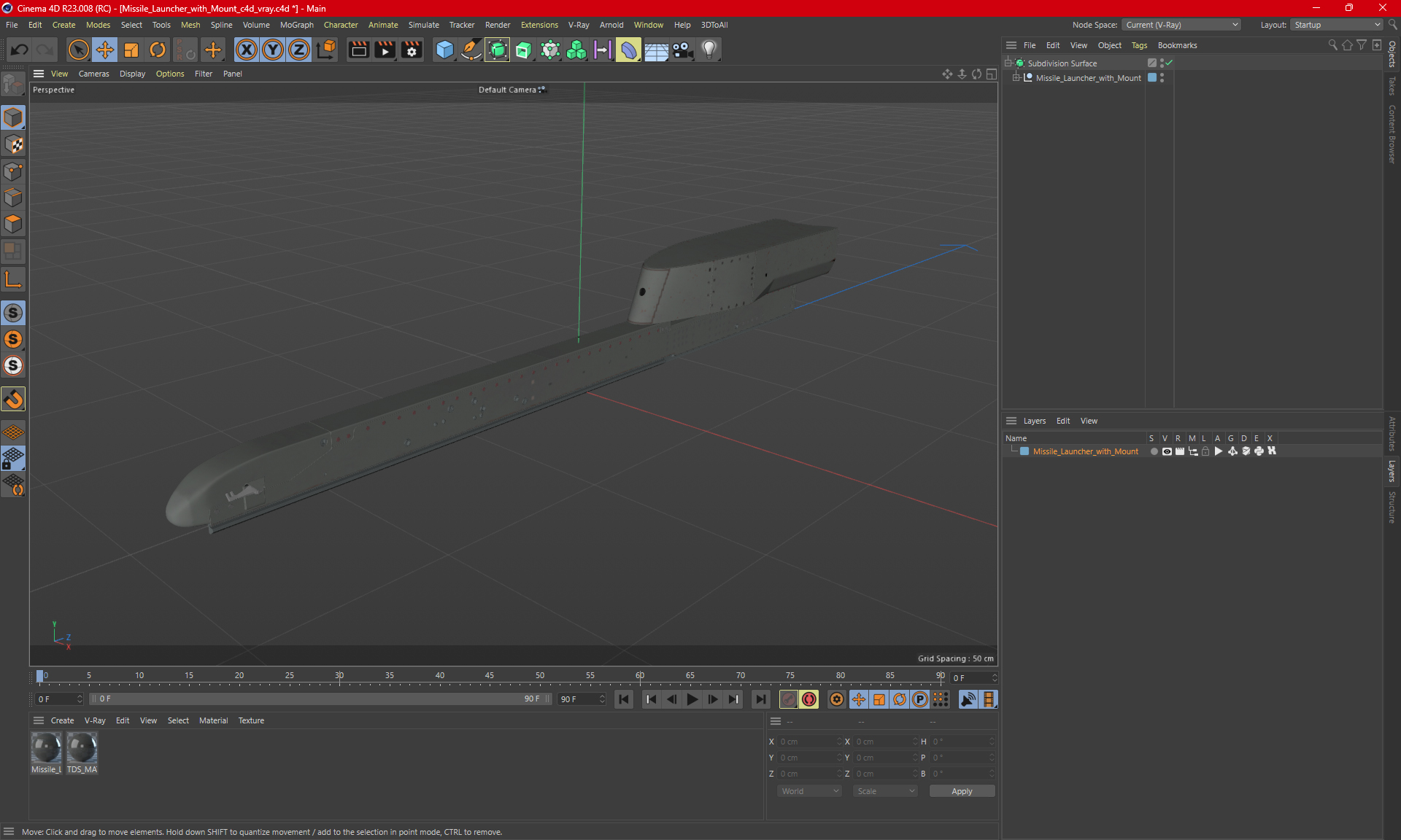 Missile Launcher with Mount 3D