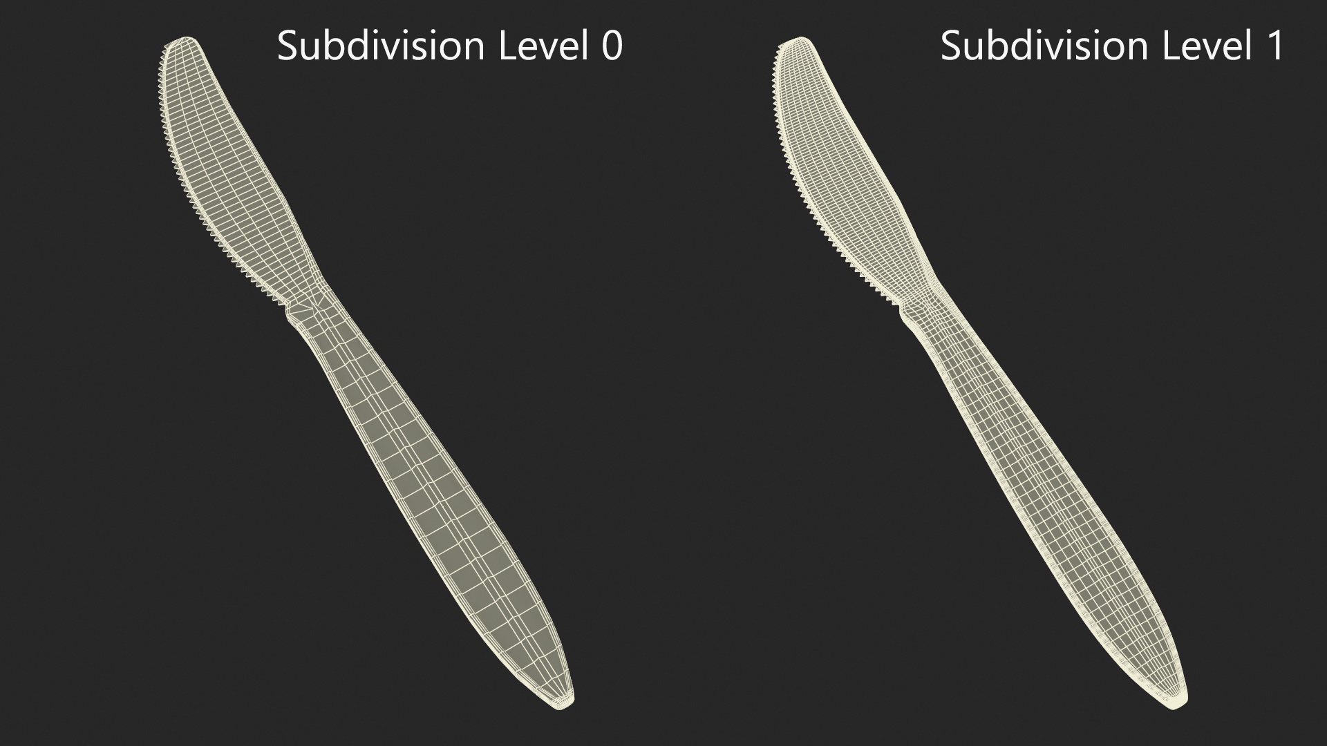 3D Realistic Plastic Knife model