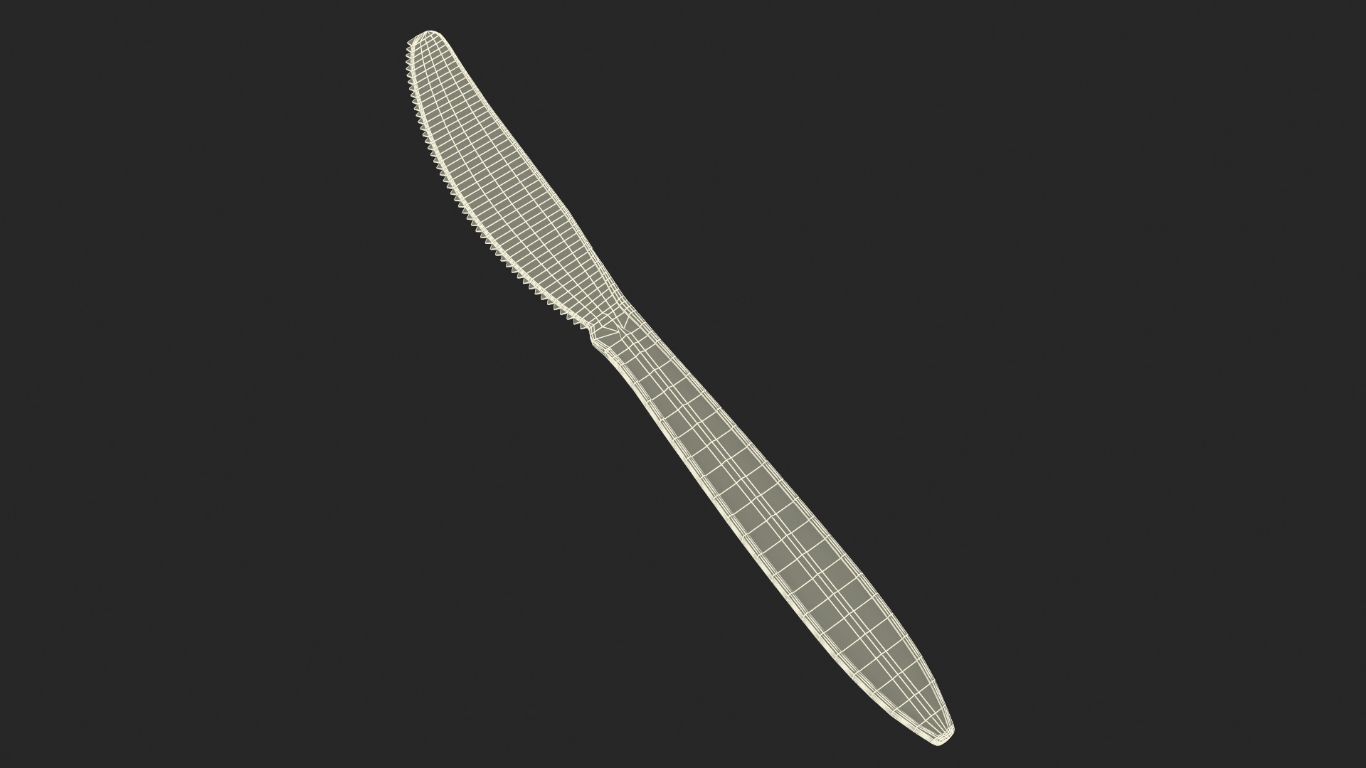 3D Realistic Plastic Knife model