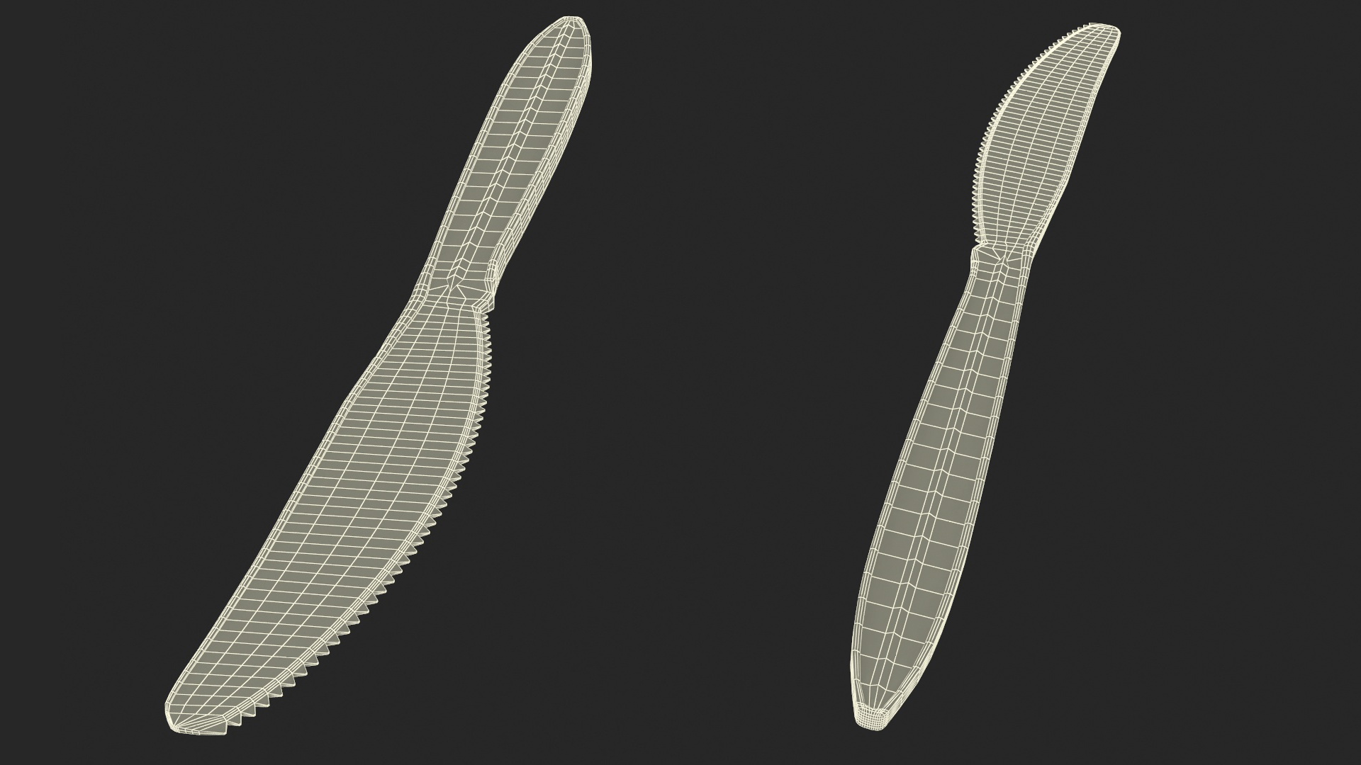 3D Realistic Plastic Knife model
