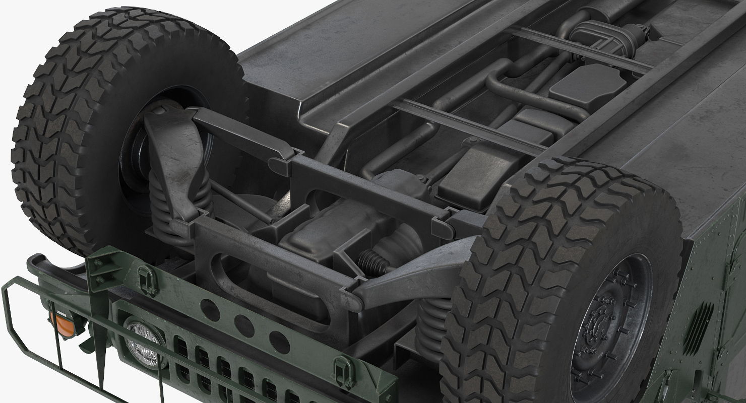 3D model Ambulance Military Car HMMWV m996 Rigged