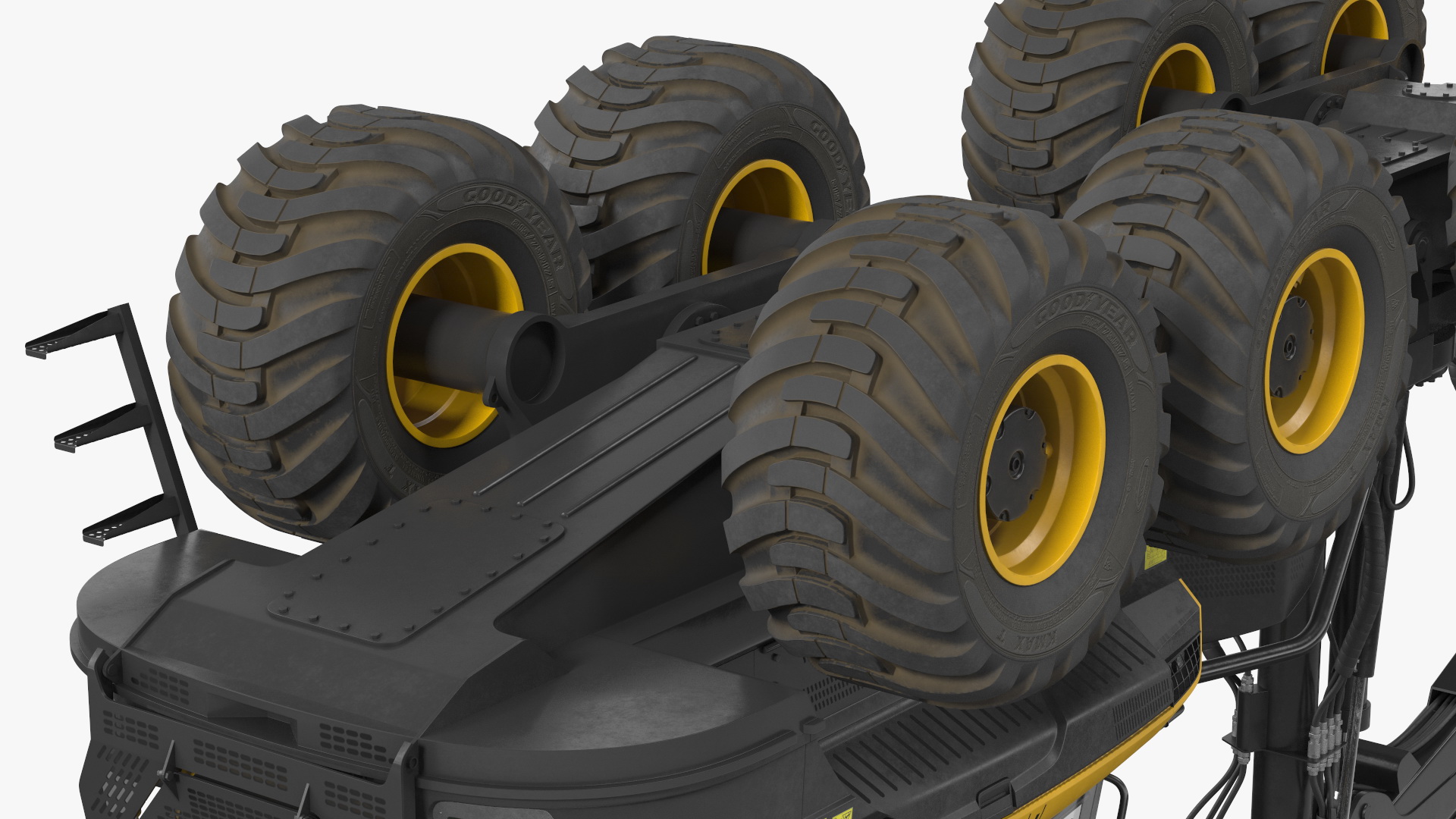 Forestry Harvester PONSSE Bear 8W New Rigged 3D model