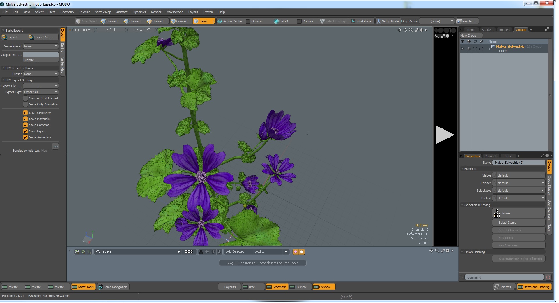 3D Malva Sylvestris