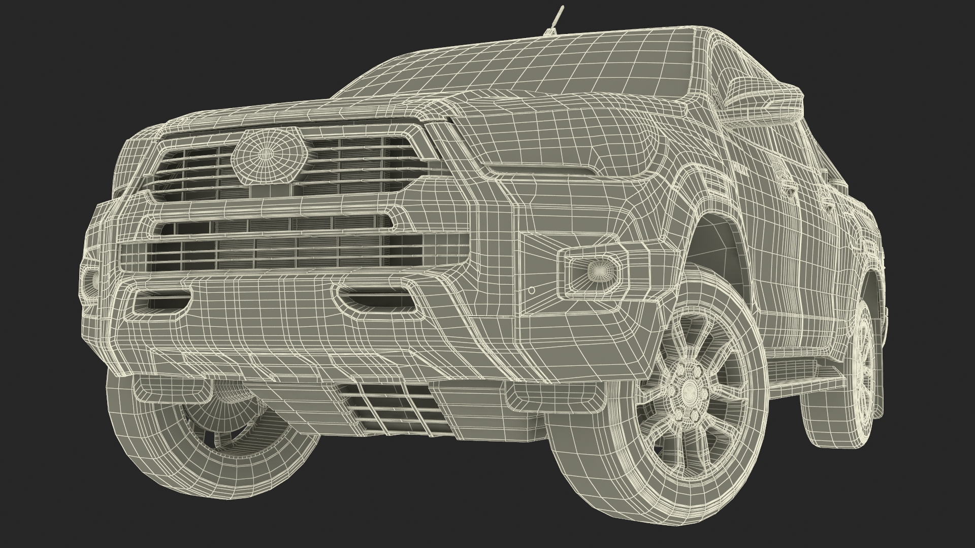 3D Toyota Hilux 2022 Red Rigged model