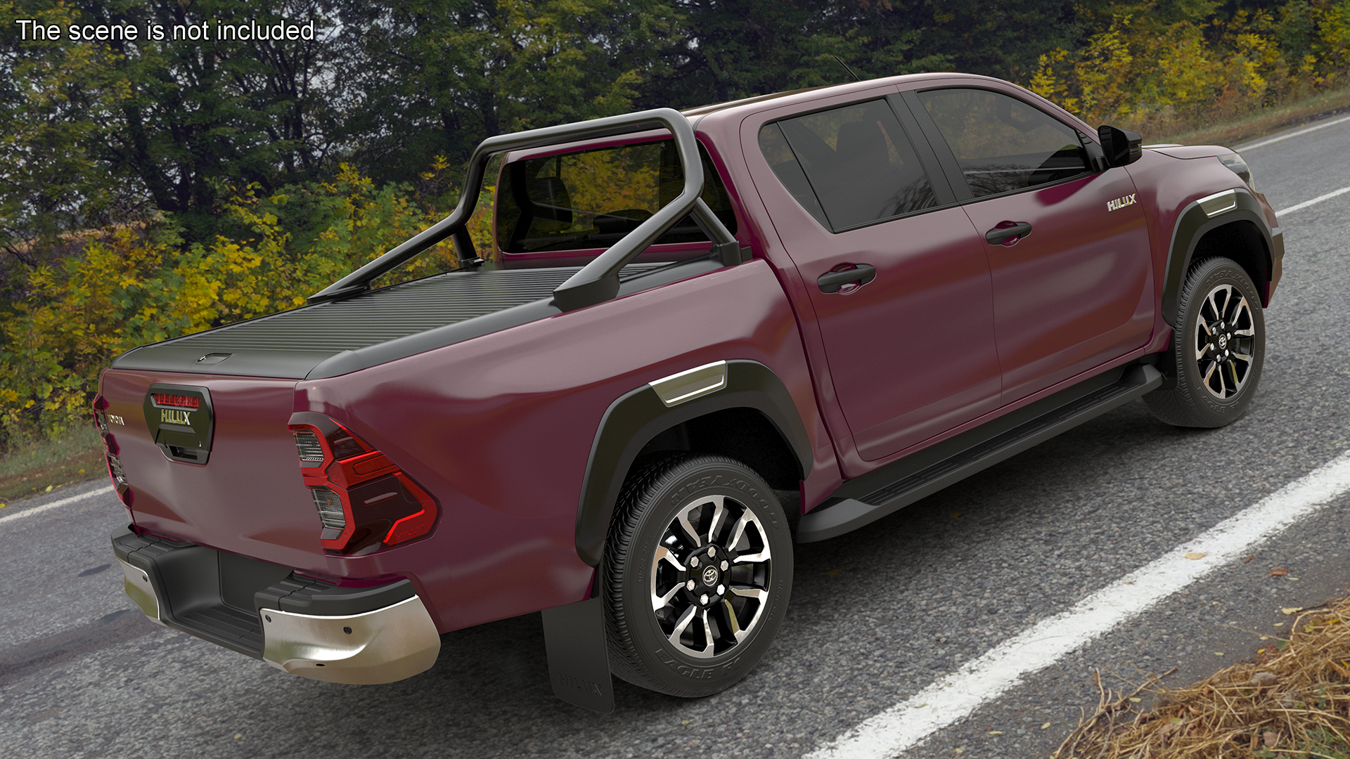 3D Toyota Hilux 2022 Red Rigged model