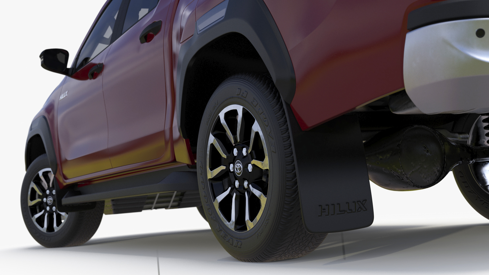 3D Toyota Hilux 2022 Red Rigged model