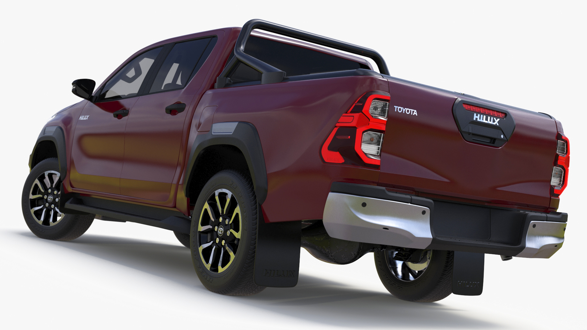 3D Toyota Hilux 2022 Red Rigged model