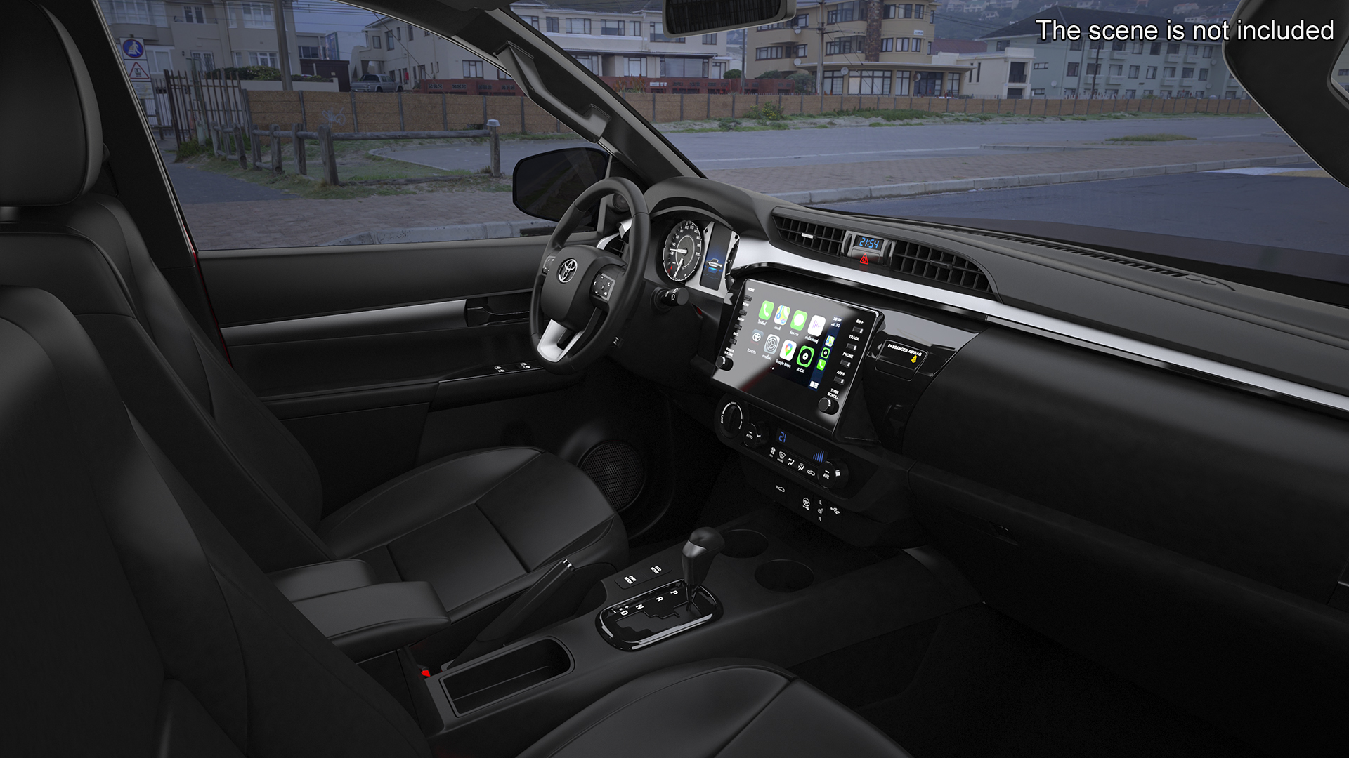 3D Toyota Hilux 2022 Red Rigged model